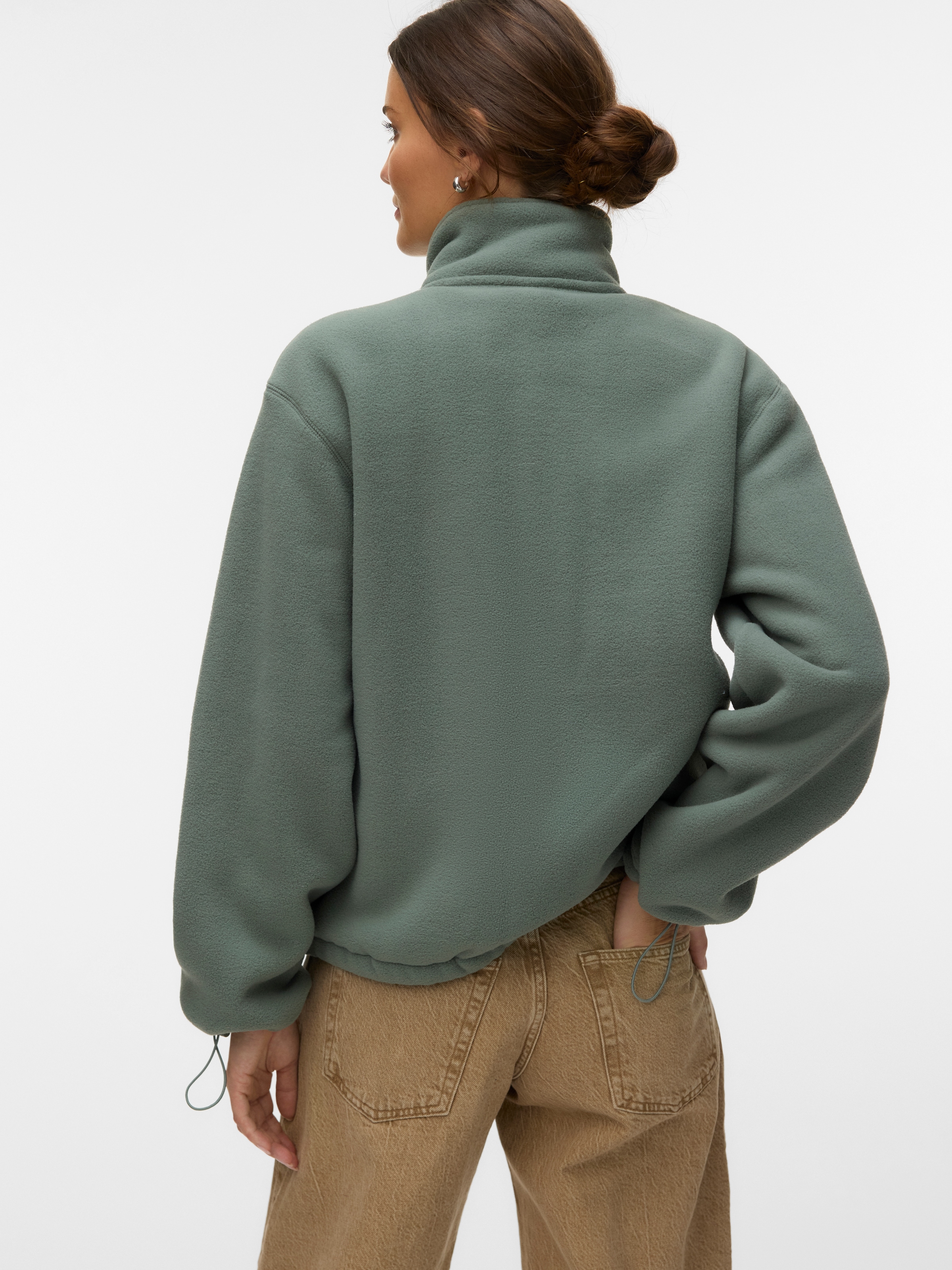 Vero Moda Fleecejacke »VMJANNIE LS FLEECE ZIP JACKET EXP« aus Polyester, normale Passform, mit elastischem Bund, pflegeleicht