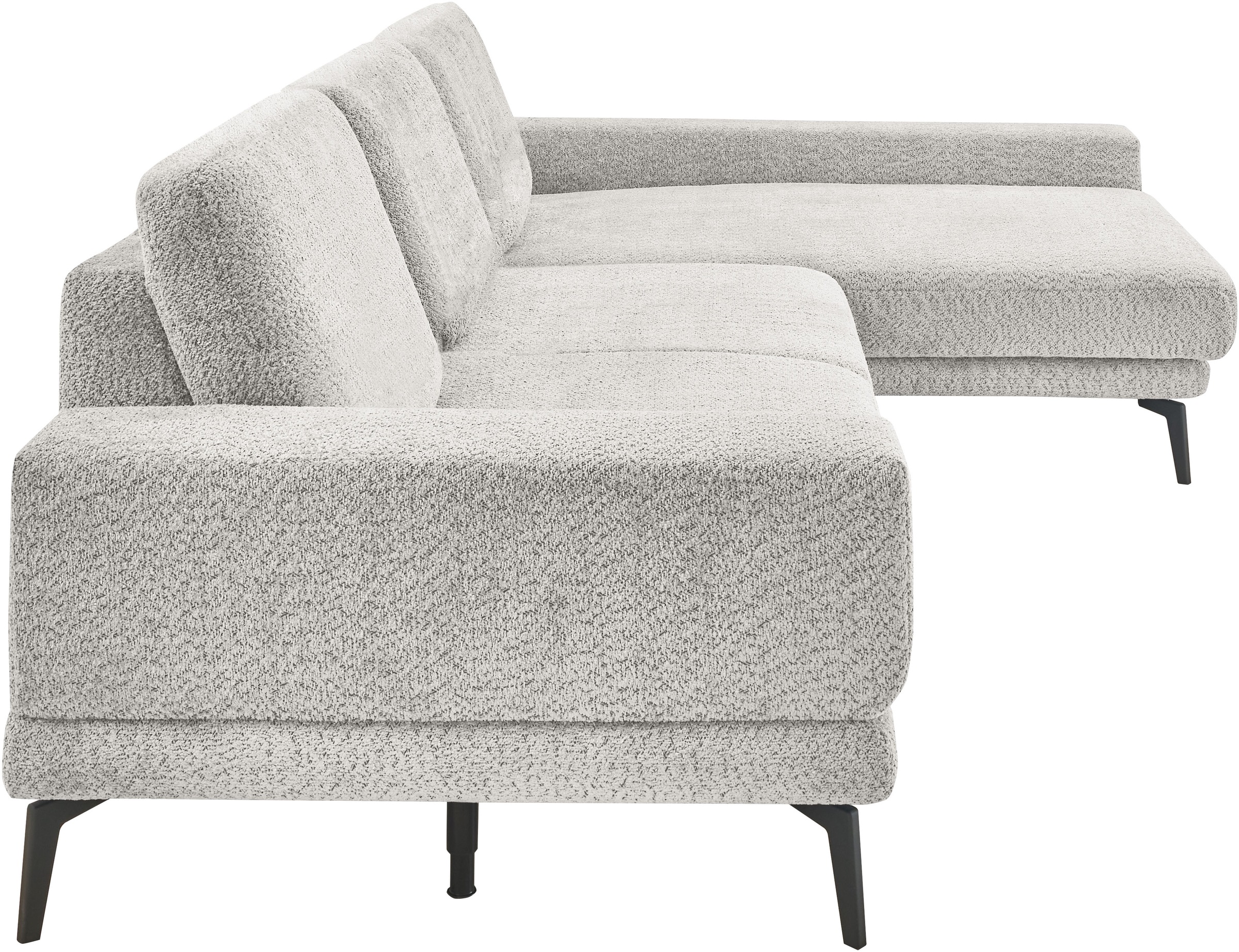 set one by Musterring Ecksofa »SO 3600 optimaler Sitzkomfort in Federkern o. Kaltschaum, 2 Sitzhöhen«, Sitzhöhe 42 cm, Kaltschaum, B 293 x T 180 cm, Kama silver