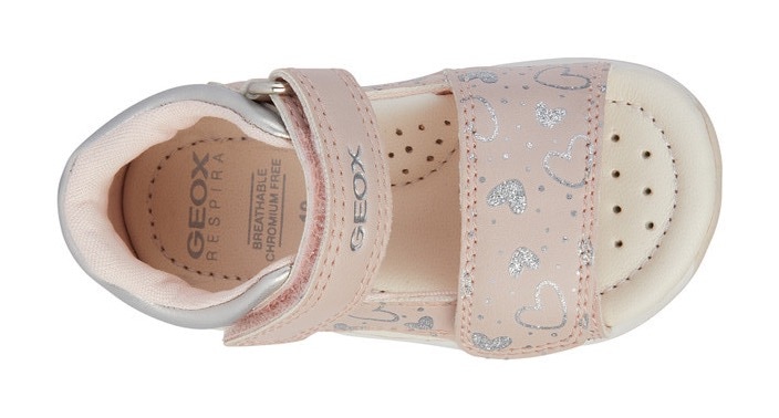 Geox Lauflernschuh »B SANDAL TAPUZ GIRL«, Sandale, Klettschuh, Babyschuh mit Klettverschlüssen