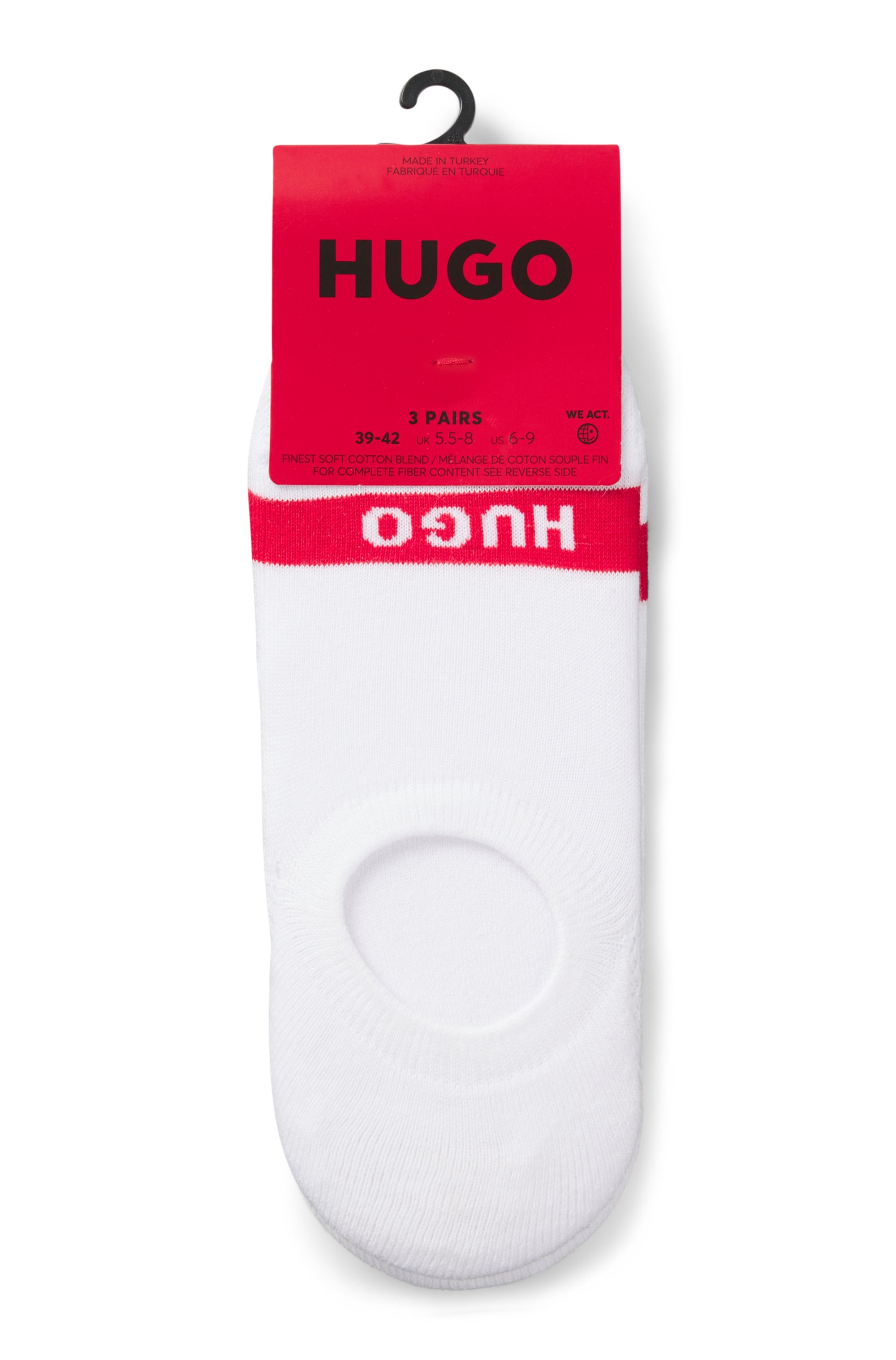 HUGO Underwear Businesssocken »3P LC PLUSH TAPE CC«, (Packung, 3 Paar, 3er), mit HUGO Logostickerei auf rotem Farbstreifen