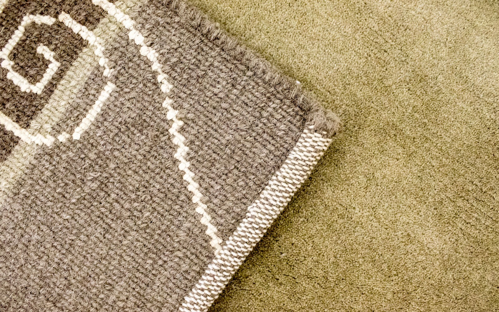 morgenland Wollteppich »Nepal Teppich handgeknüpft grün«, rechteckig,  handgeknüpft