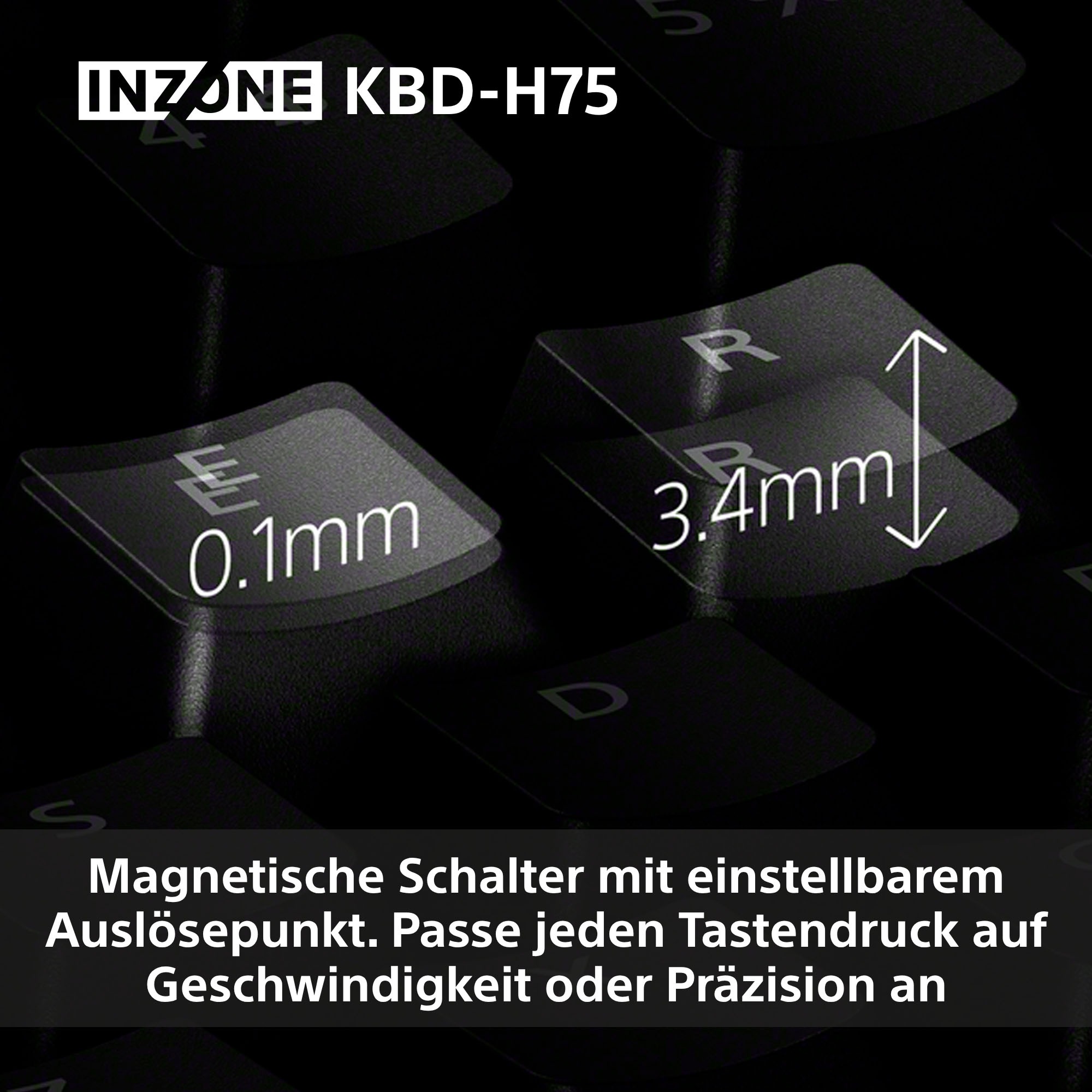 Sony Gaming-Tastatur »INZONE KBD-H75« (Fn-Tasten | USB-Anschluss | Windows-Sperrtaste)