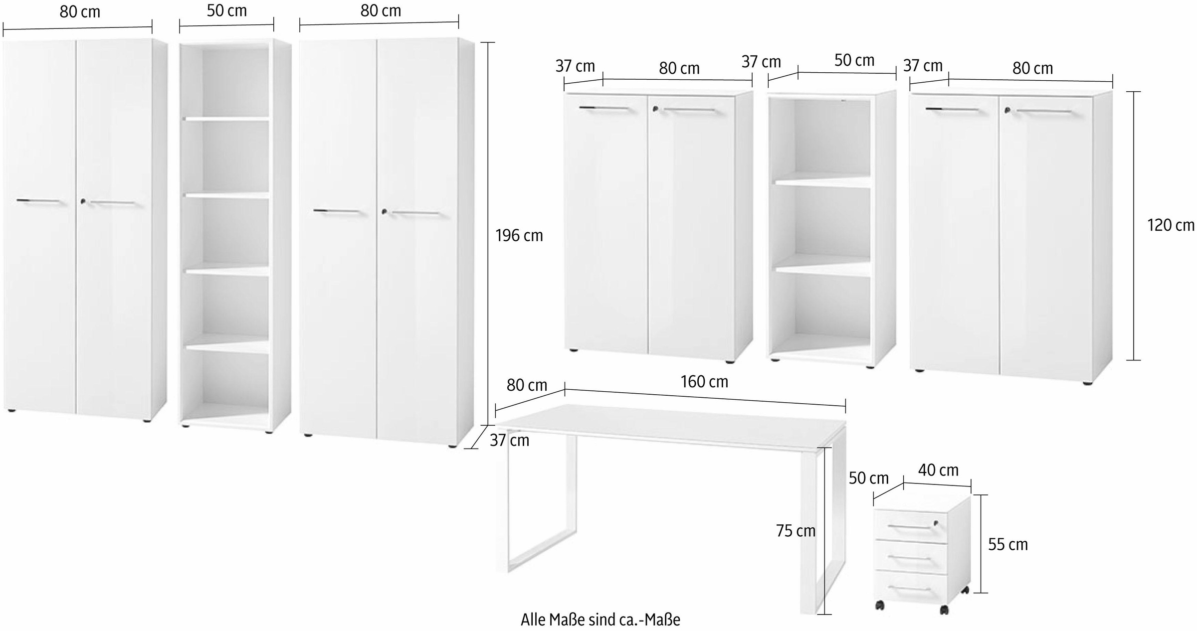 GERMANIA Büromöbel-Set »GW-Monteria« Set, 8 Stk. tlg.