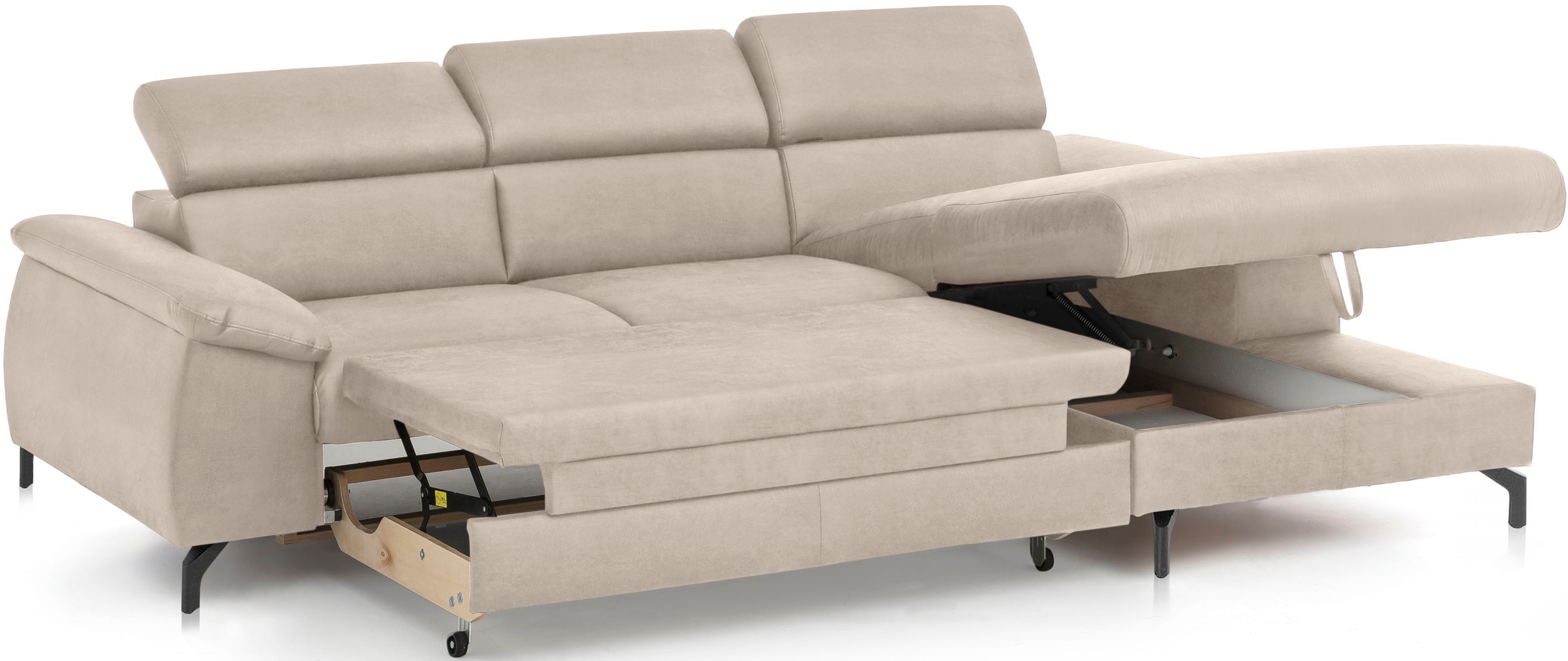 COTTA Ecksofa »Kitty L-Form«, mit Kopfteilverstellung, wahlweise mit Bettfunktion & Bettkasten