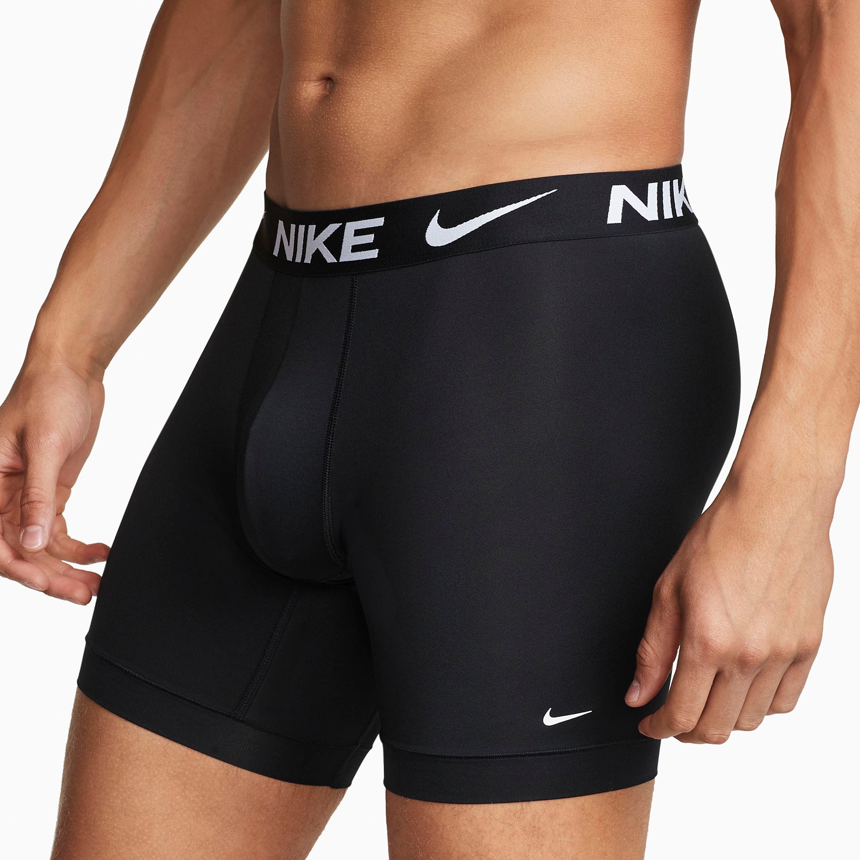 NIKE Underwear Boxer »BOXER BRIEF LONG 3PK« Packung, 3er-Pack,  mit Elastikbund mit Nike Logo-Schriftzug