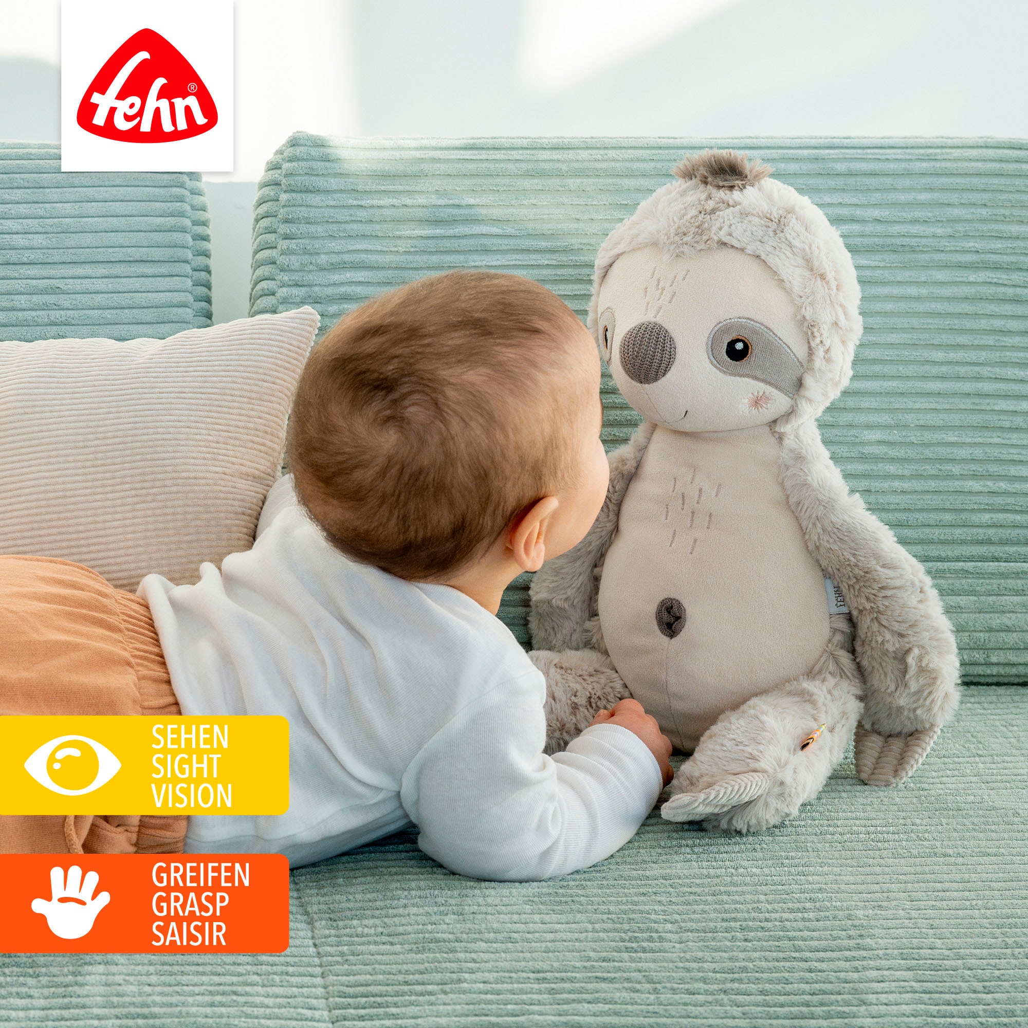 Fehn Kuscheltier »Lazy, Crazy & Pink, Kuscheltier Faultier XL«