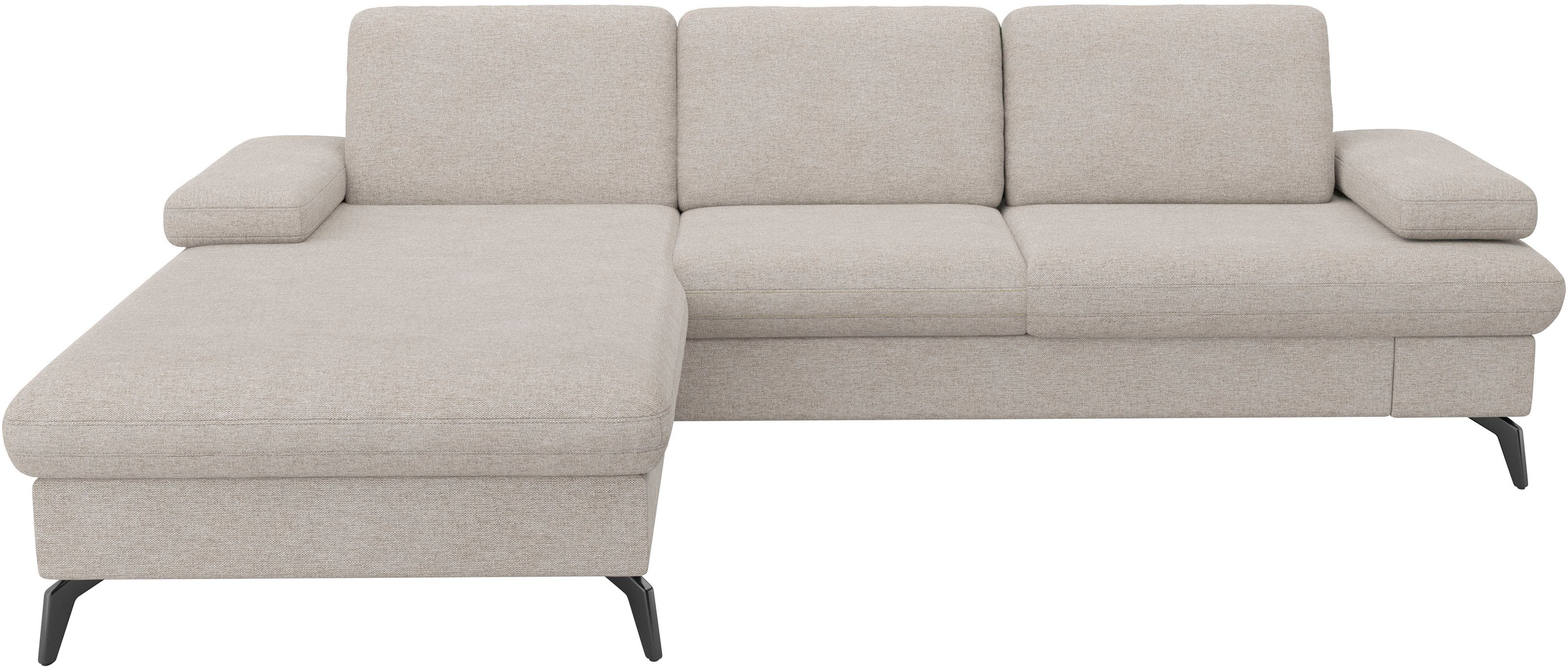 sit&more Ecksofa »Morris Jubi L-Form«, inkl. Armteilfunktion und 1 Zierkissen, wahlweise mit Bettfunktion