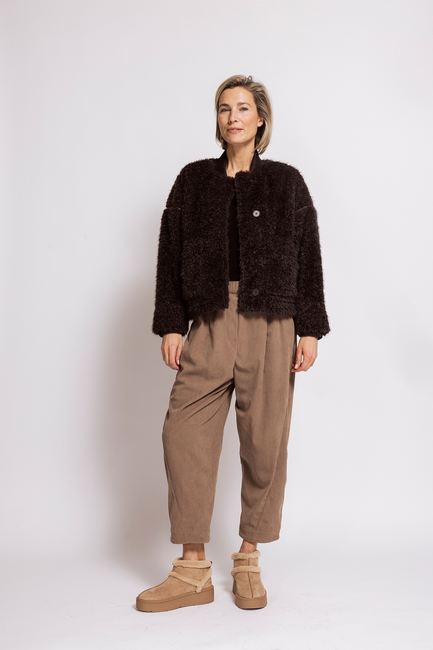 Zhrill Kurzblazer »MERA« Blouson / Felljacke mit Eingrifftaschen