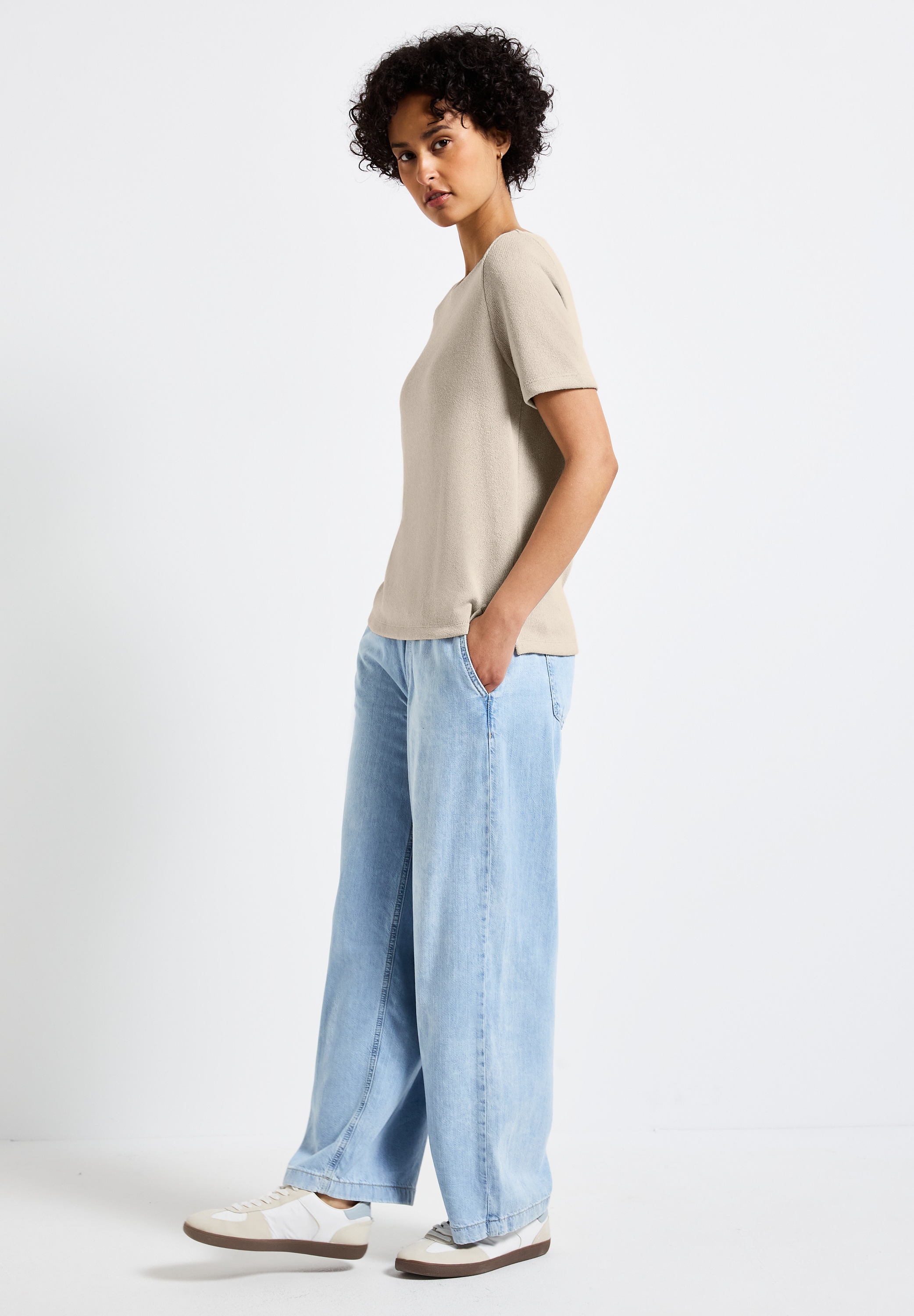 STREET ONE T-Shirt, mit U-Boot Ausschnitt