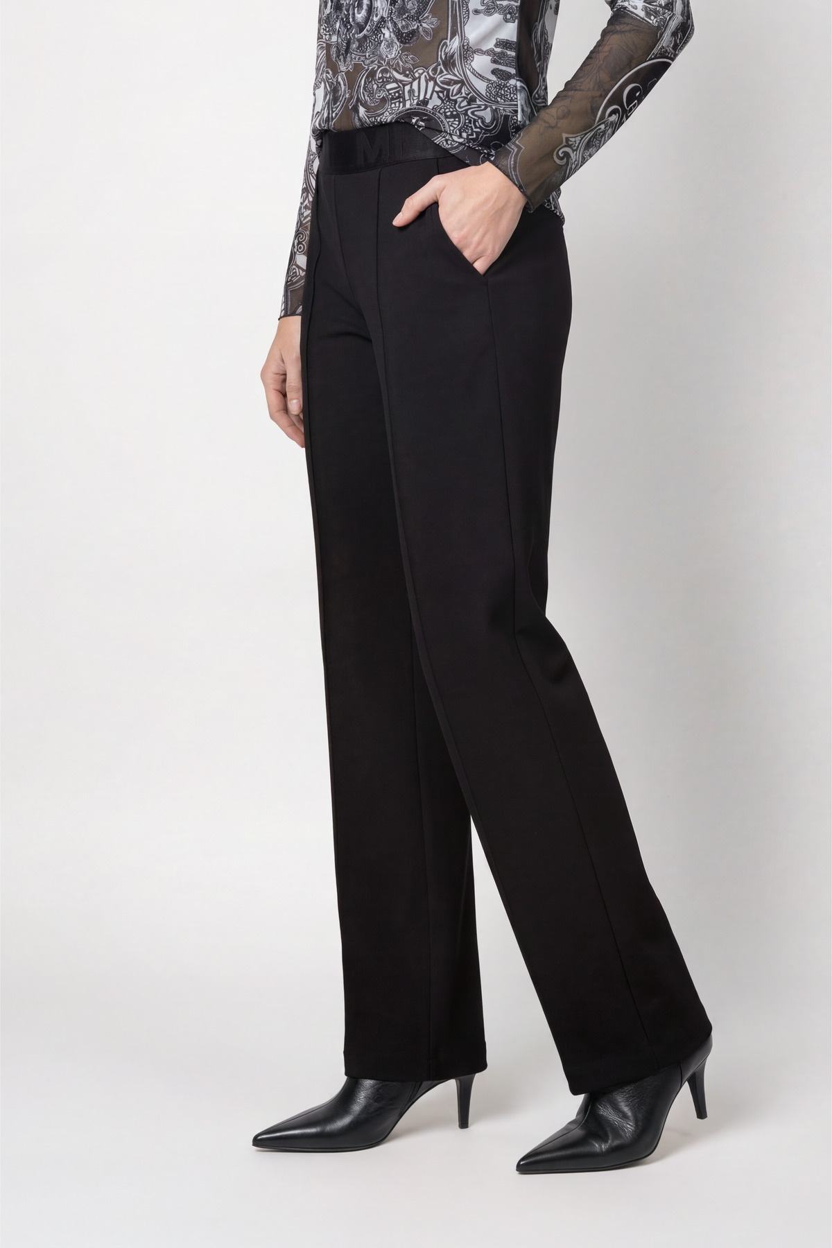Monari Schlupfhose »Hose Bella Basic Regular«  Regular fit mit elastischem Bund