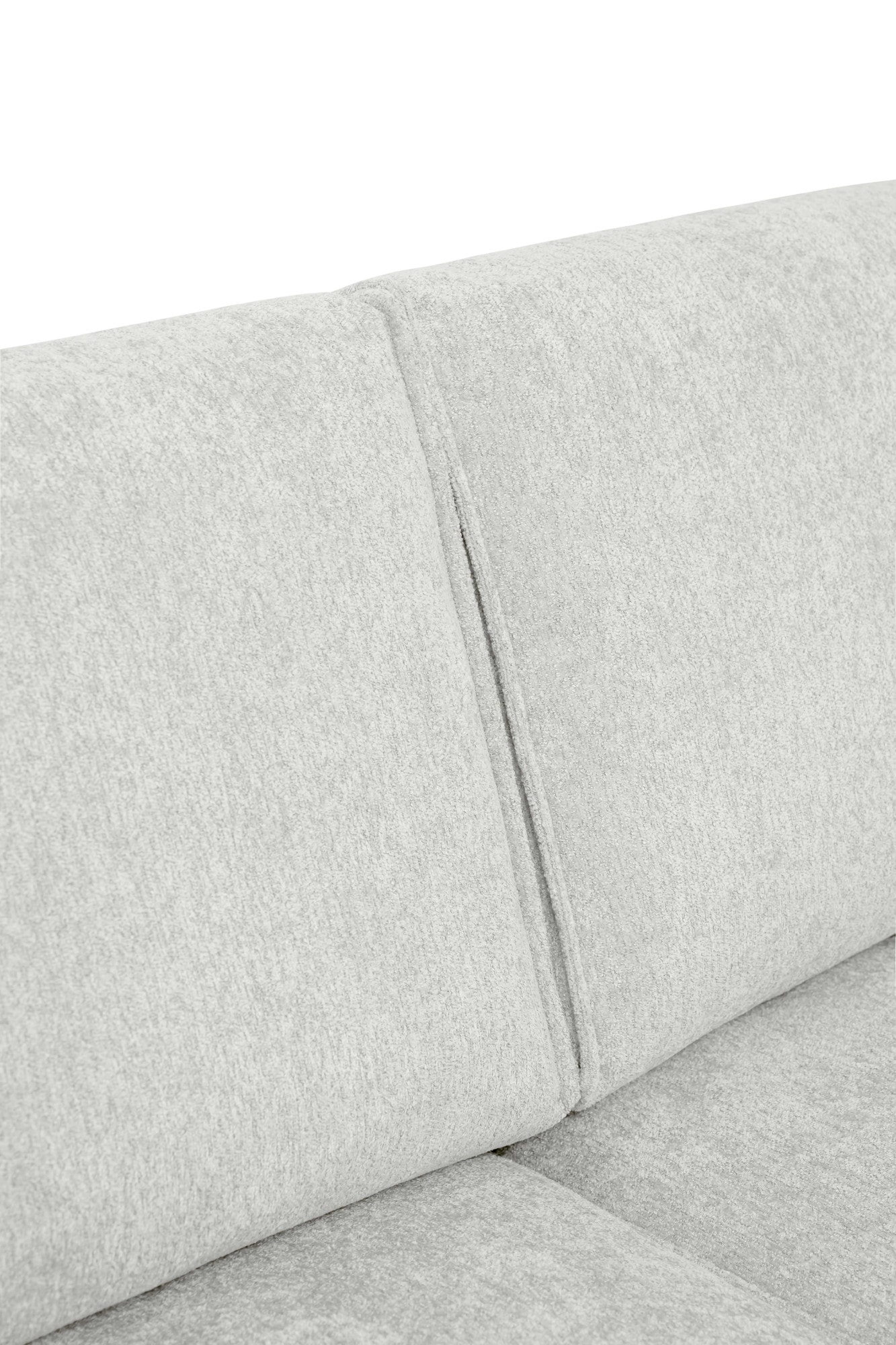 Places of Style Wohnlandschaft »XXL Sofa Oland, Struktur, Flachgewebe, Luxus-Microfaser, Boucle«, U-Form, 342 cm, Wellenunterfederung, Skandi-Design, Metallfüße