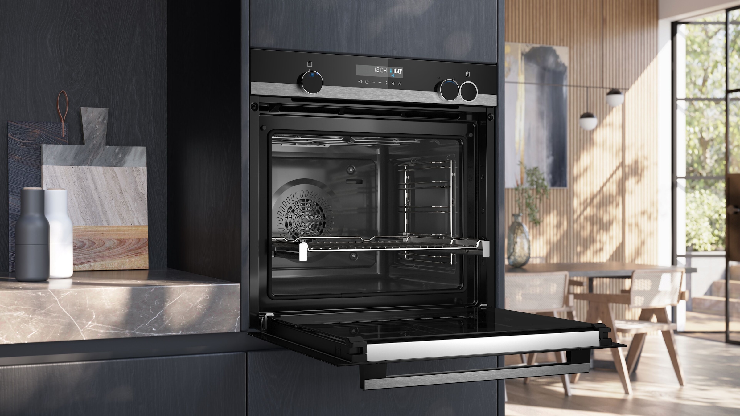 SIEMENS Pyrolyse Backofen iQ500 »HR578GFS7F«, mit Teleskopauszug nachrüstbar, Pyrolyse-Selbstreinigung