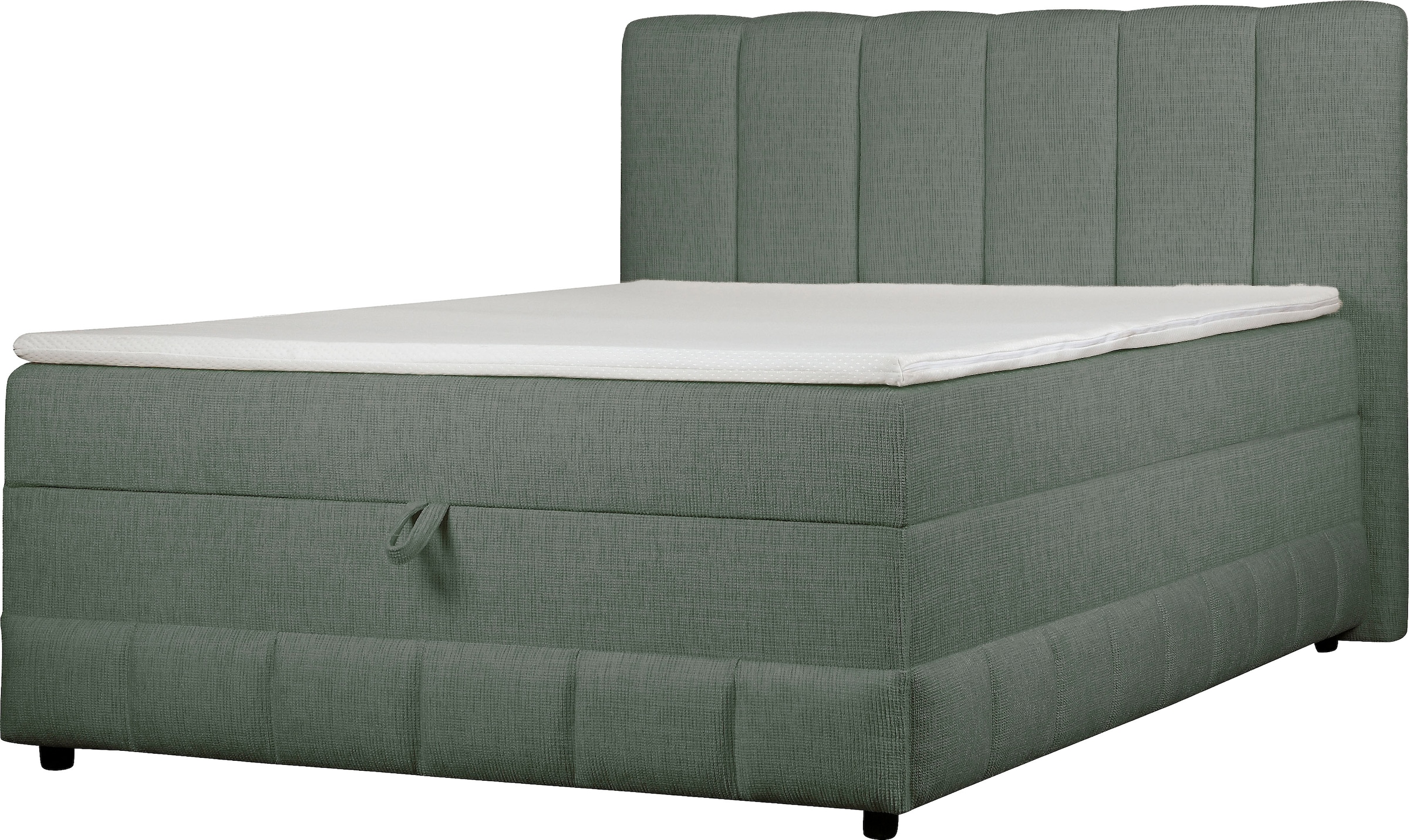 OTTO home Boxbett »Likely inkl. Bettkasten, Liegefläche 180x200 cm, in Boxspring-Optik« inkl. Topper & Aufbauvideo, erhältlich in verschiedenen Farben