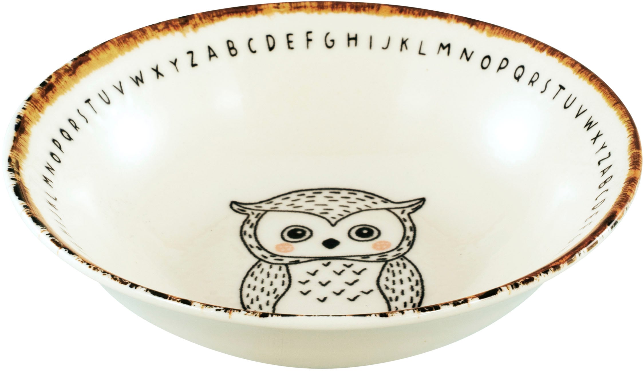 CreaTable Müslischale »Freunde des Waldes, Schale 18,5 cm, 4-tlg.« 4 aus Steinzeug Unregelmäßig gefärbter Rand, Unikat