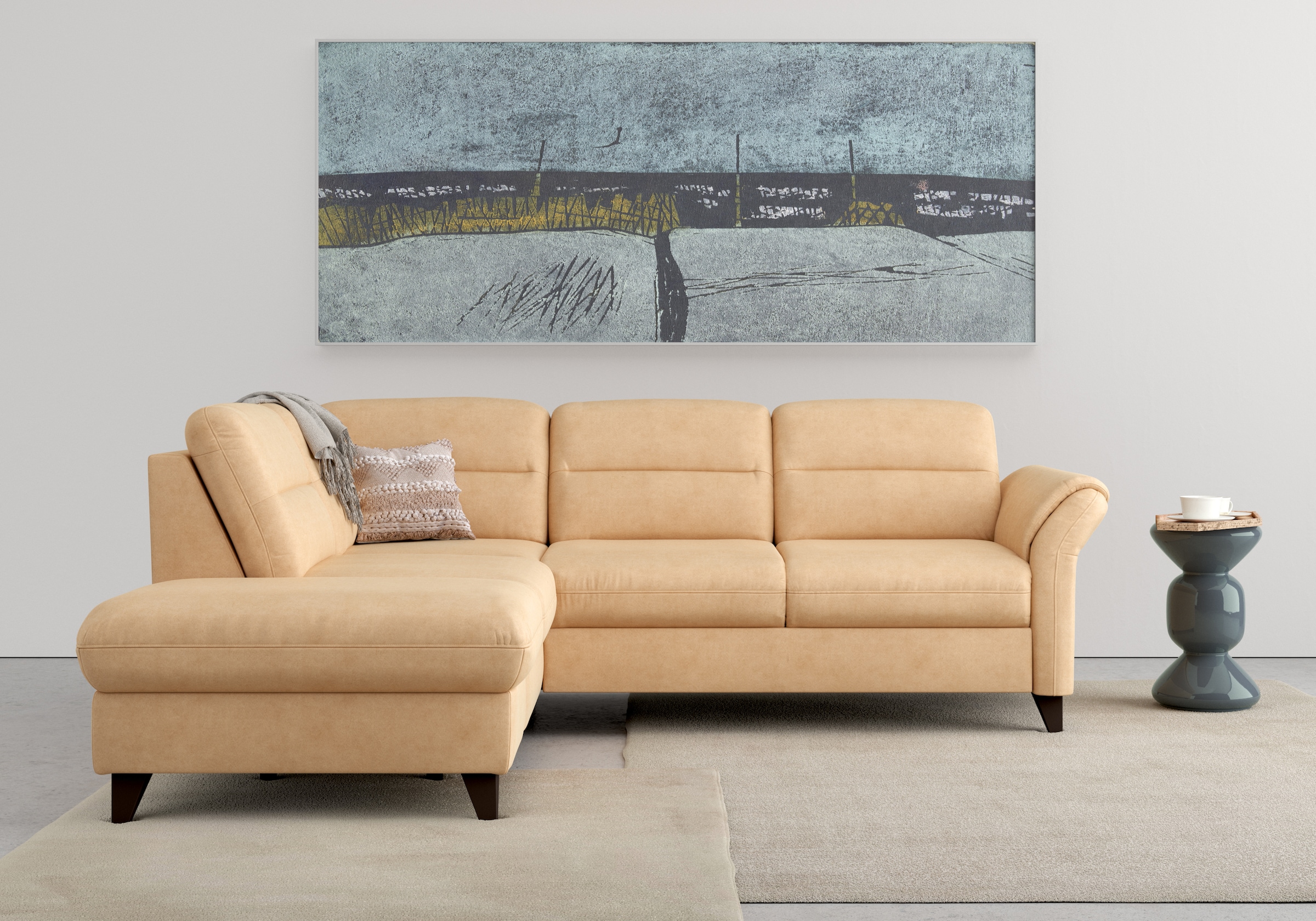 sit&more Ecksofa »Mellum L-Form« Federkern, wahlweise mit Bettfunktion, Stauraum und Armteilfunktion