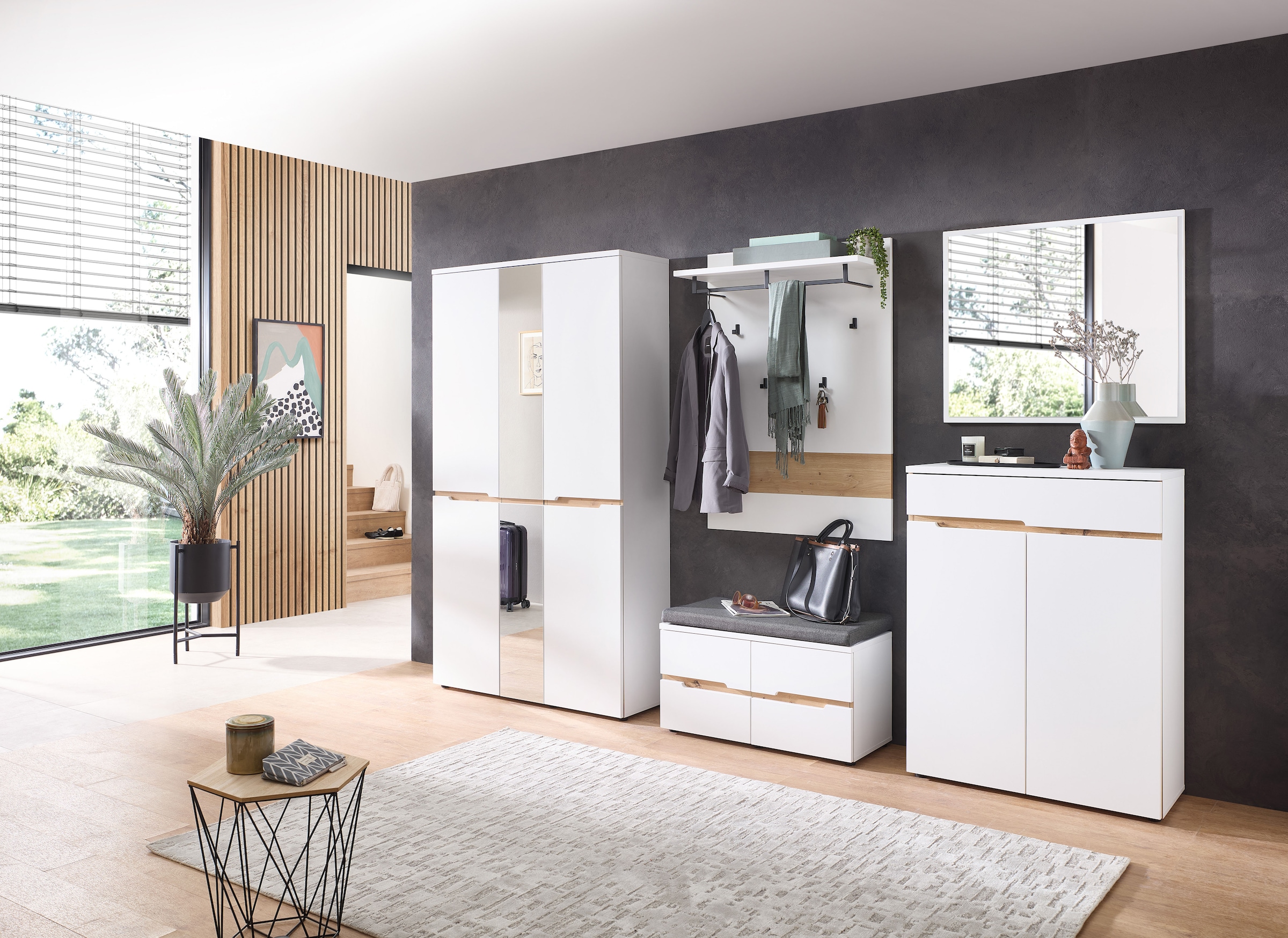 Innostyle Garderoben-Set »Memphis Garderoben Set, 295x192x38cm (B/H/T)«, (5 St.)