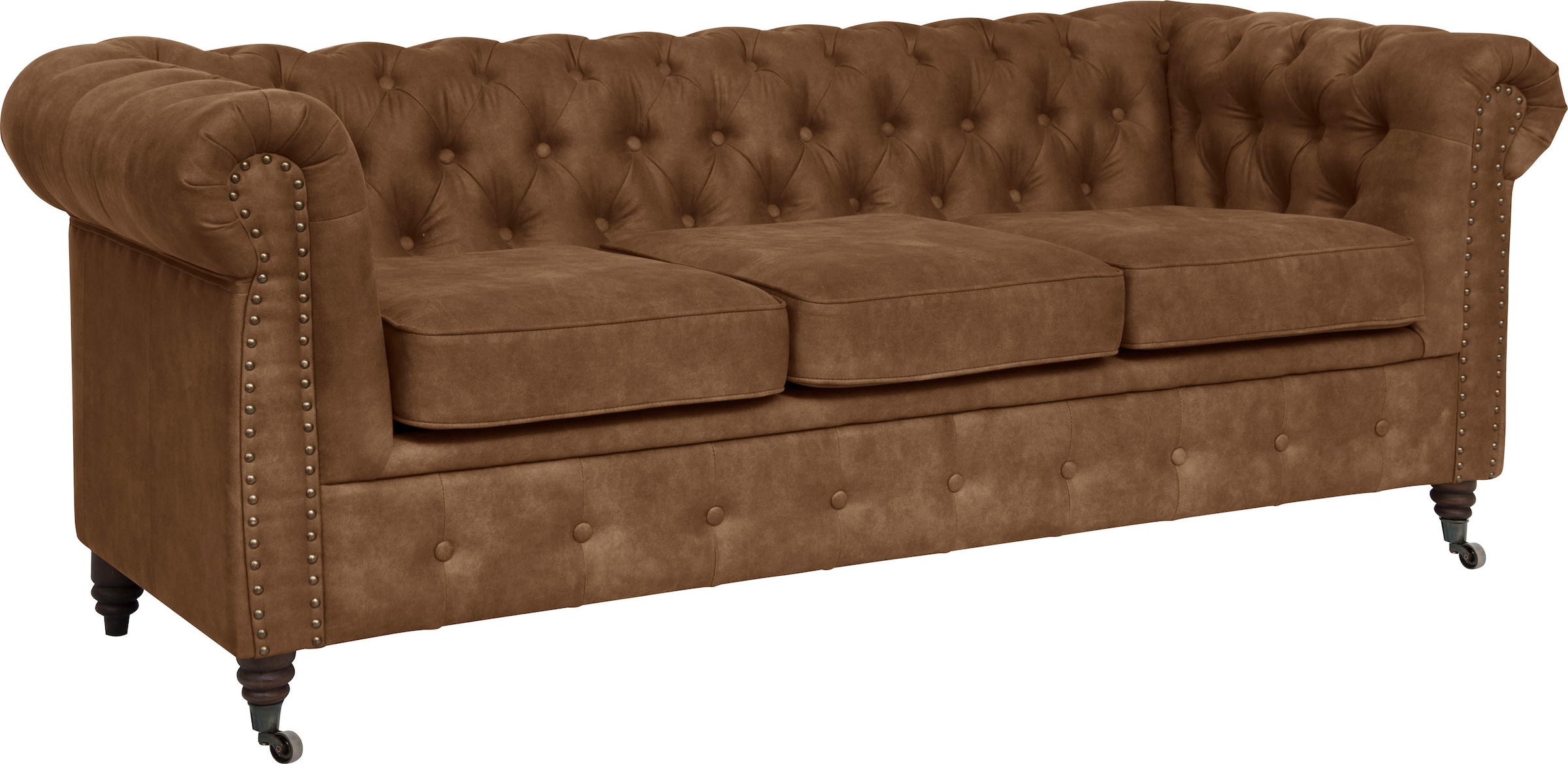 Home affaire Chesterfield-Sofa »Aarburg«, aufwändige Knopfheftung und Ziernägel im Chesterfield-Design