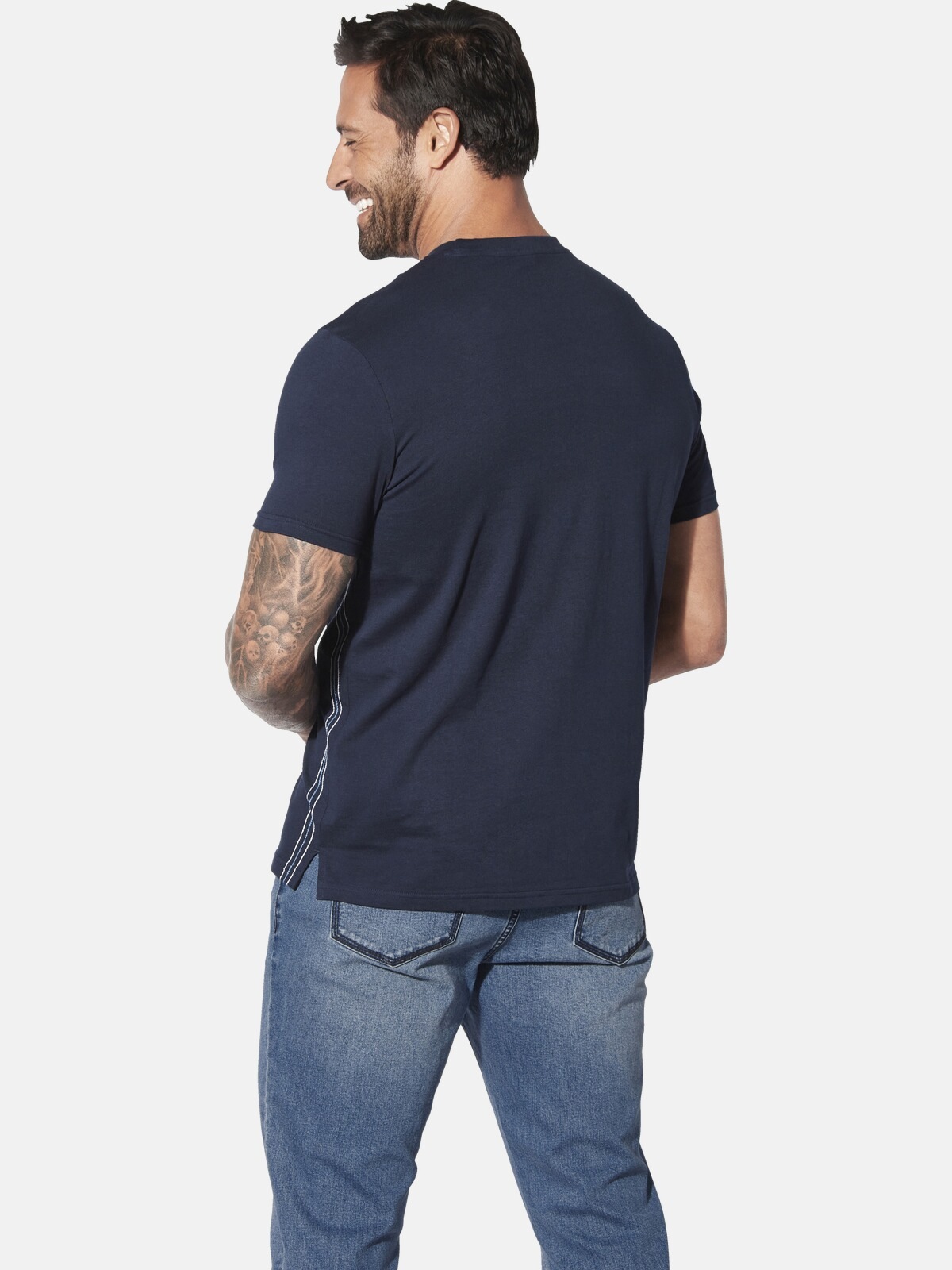 Jan Vanderstorm Rundhalsshirt »T-Shirt PITTER«, (1 tlg.), mit Ozeanmotiv