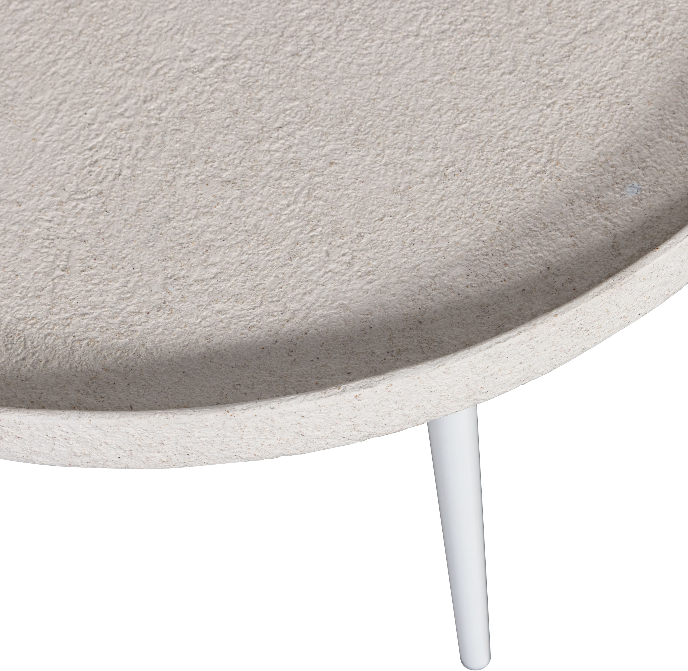 WOOOD Beistelltisch »Bounds mit Metallbeinen und Multiplex-Zinkbeschichtung Ø 58 x H 44 cm« 4 cm Randerhöhung, Metallbeine Höhe 40 cm, Tragkraft 20 kg,