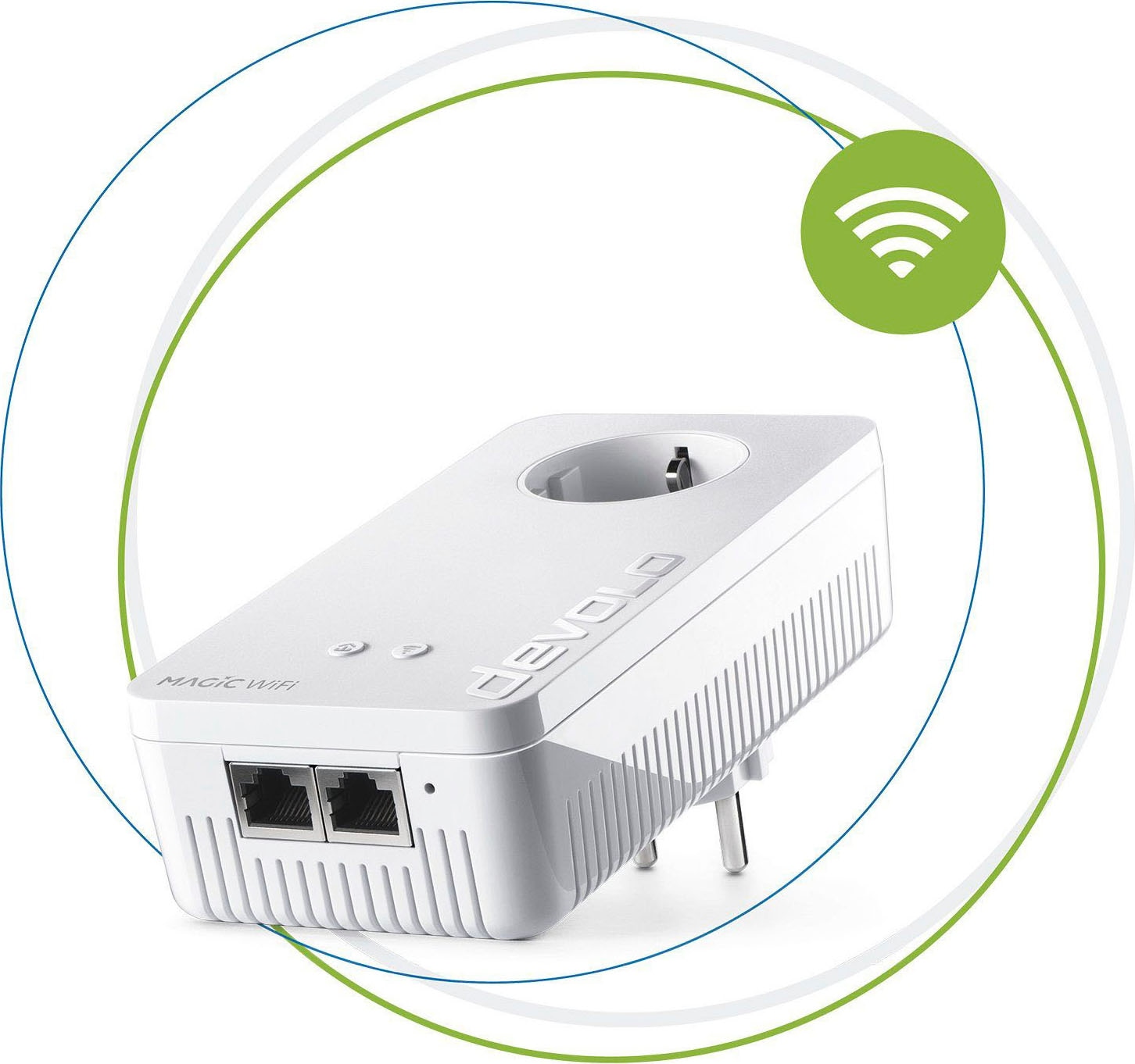 DEVOLO WLAN-Router »Magic 1 WiFi (1200Mbit, UNIVERSAL + 3 Powerline | Ergänzung Mesh)« LAN, ac Jahre Garantie WLAN, XXL ➥ 2x
