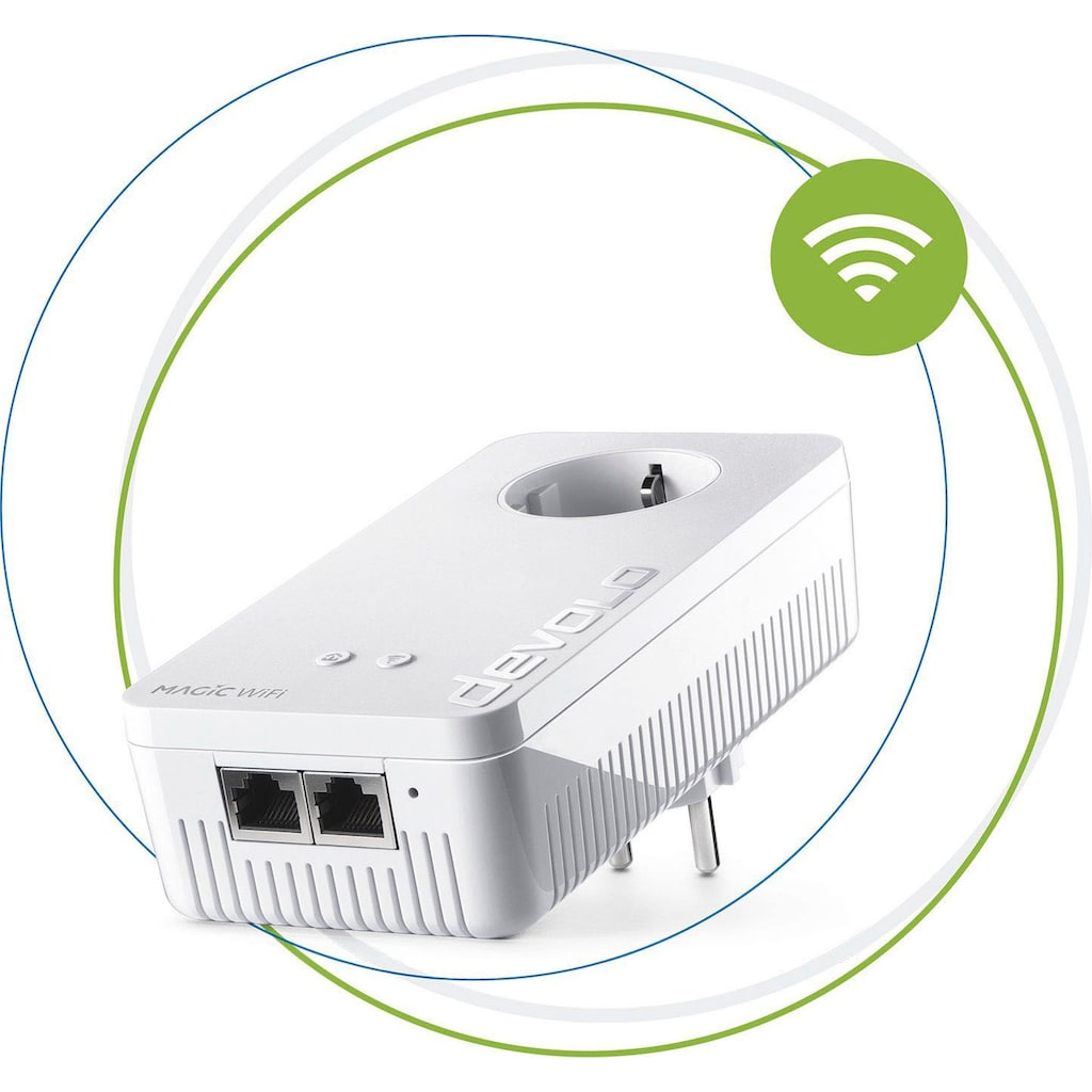 DEVOLO WLAN-Router »Magic 1 WiFi ac Ergänzung (1200Mbit, Powerline + WLAN, 2x LAN, Mesh)«