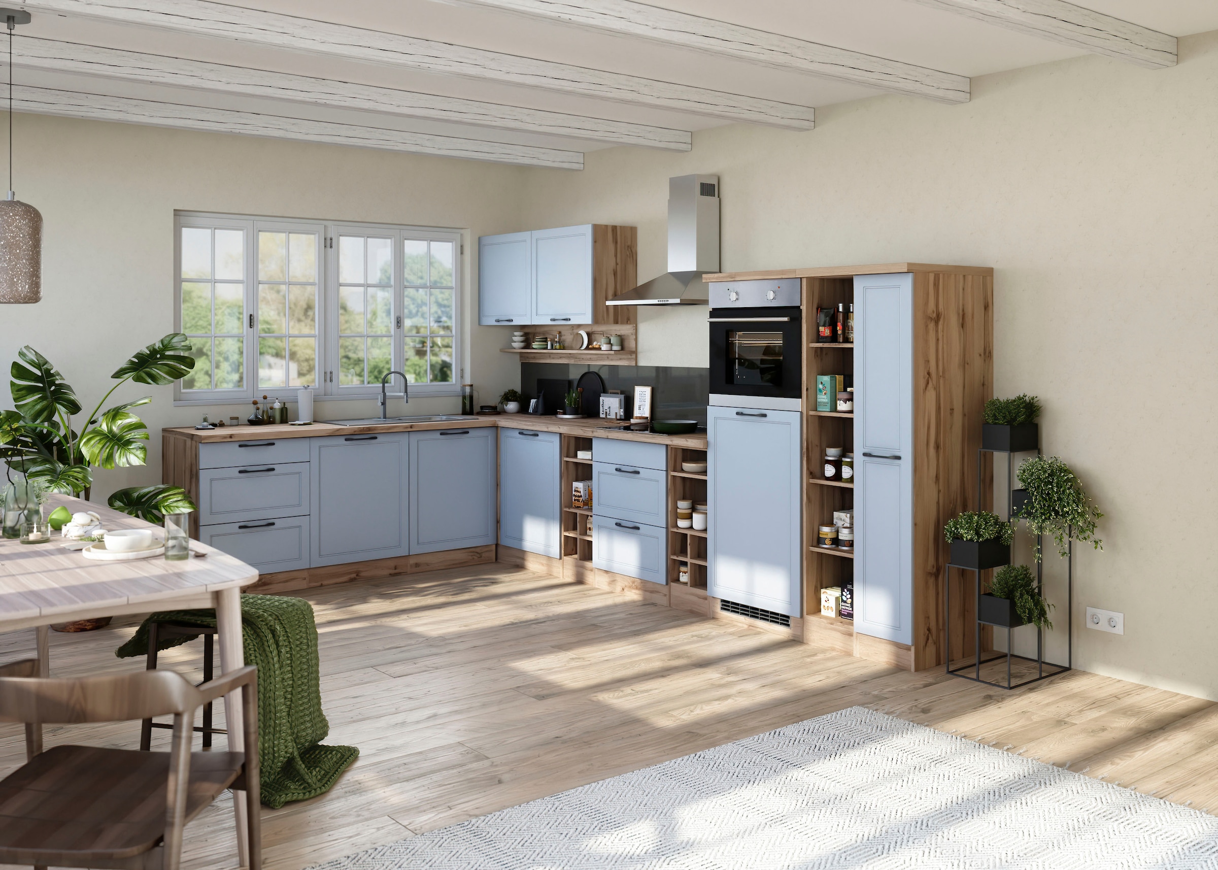 KOCHSTATION Winkelküche »KS-Lana«, Stellbreite 240/360 cm, wahlweise mit E-Geräten