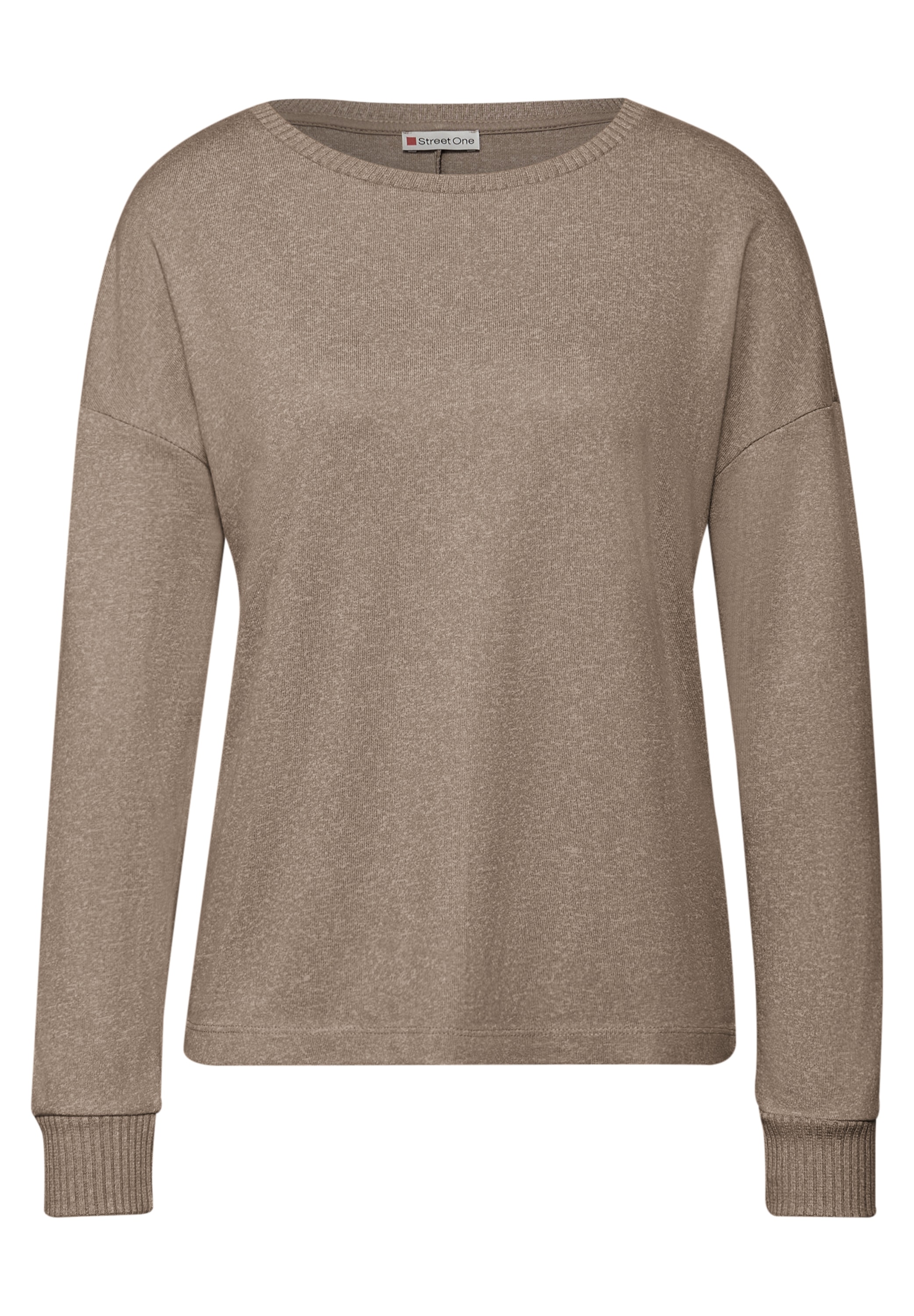 STREET ONE Langarmshirt im Melange Look