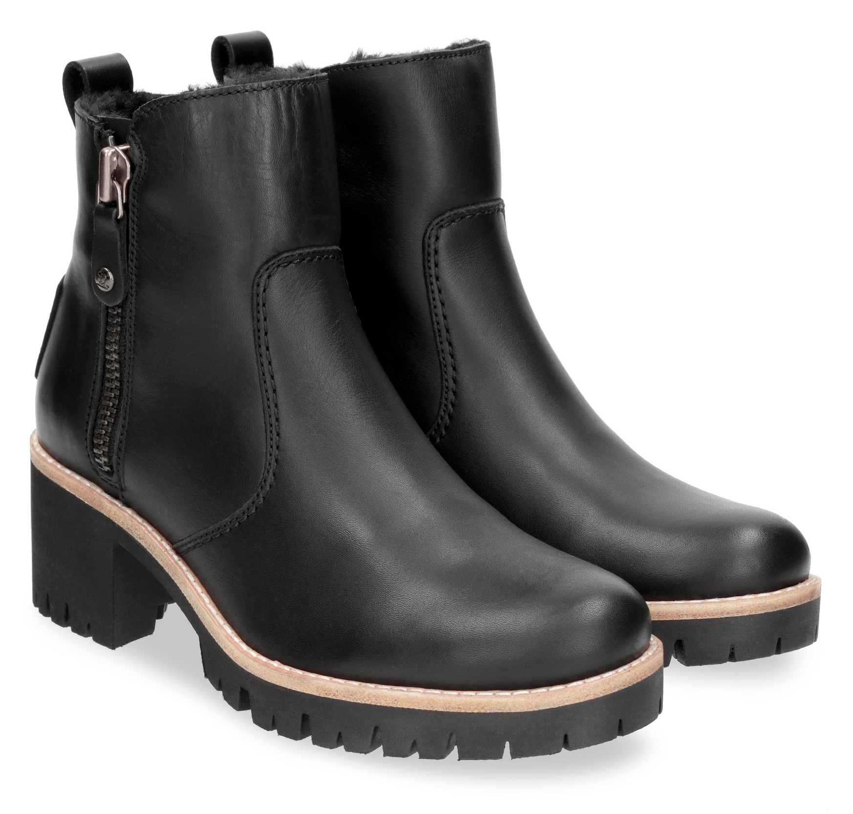 Panama Jack Winterstiefelette, Boots, Profilsohle, Warmfutter, Reißverschlüsse, mit Anziehlasche