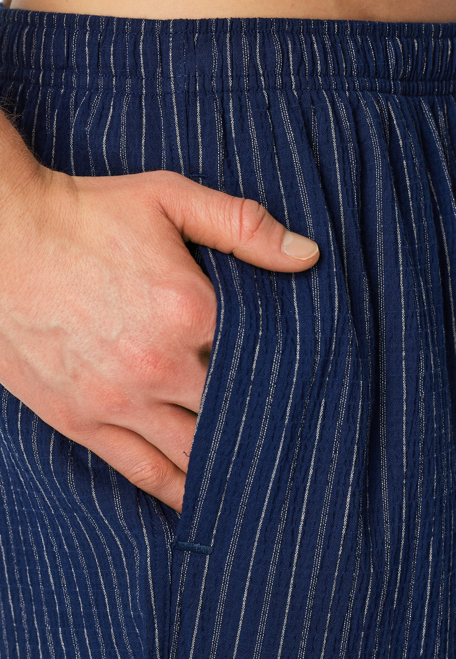 Schiesser Pyjamahose »Mix + Relax«  mit seitlichen Eingrifftaschen, Bindeband