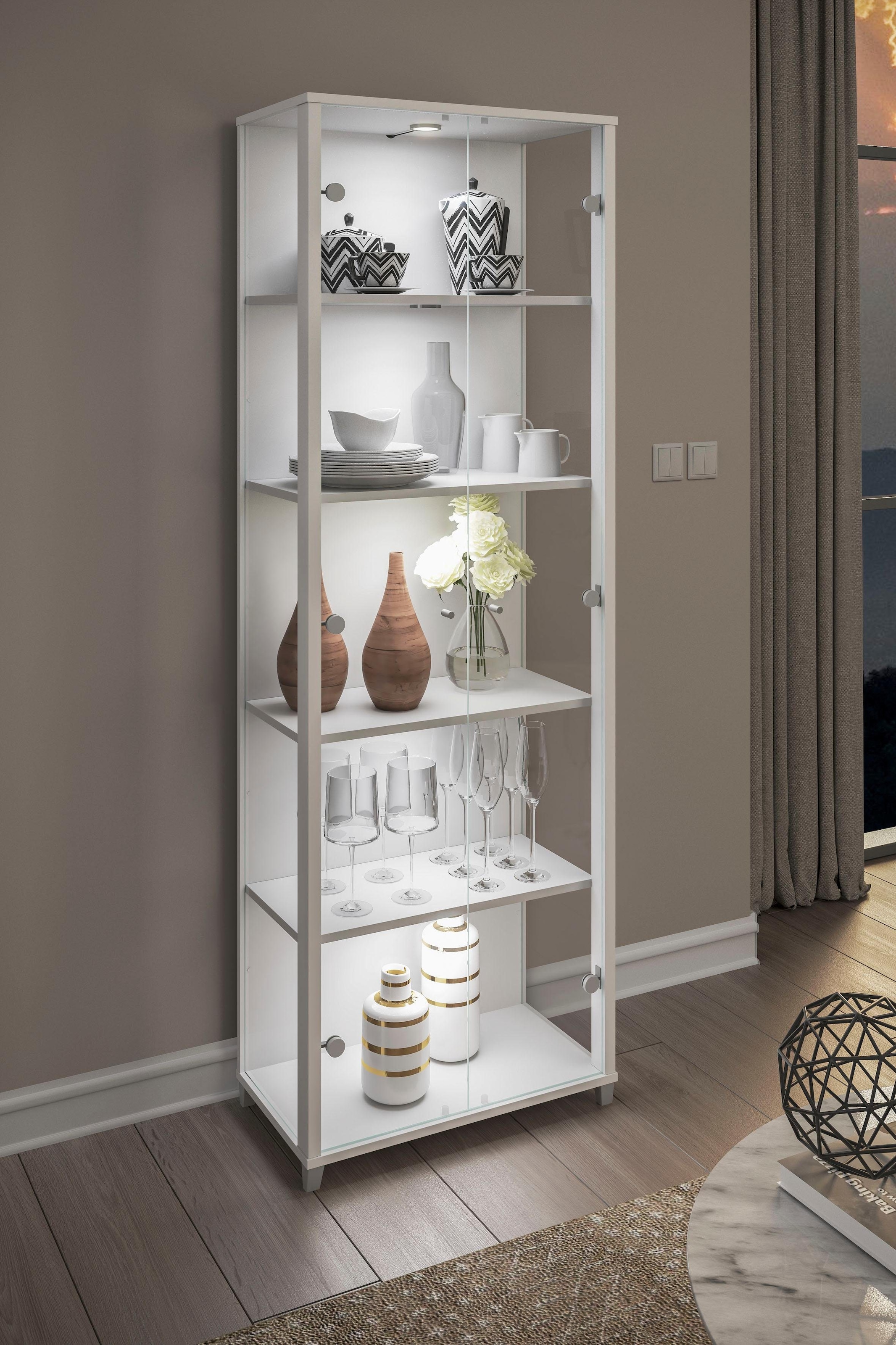 fif möbel Vitrine »OPTIMA«, Standvitrine, Vitrinenschrank, Glasvitrine, Sammlervitrine