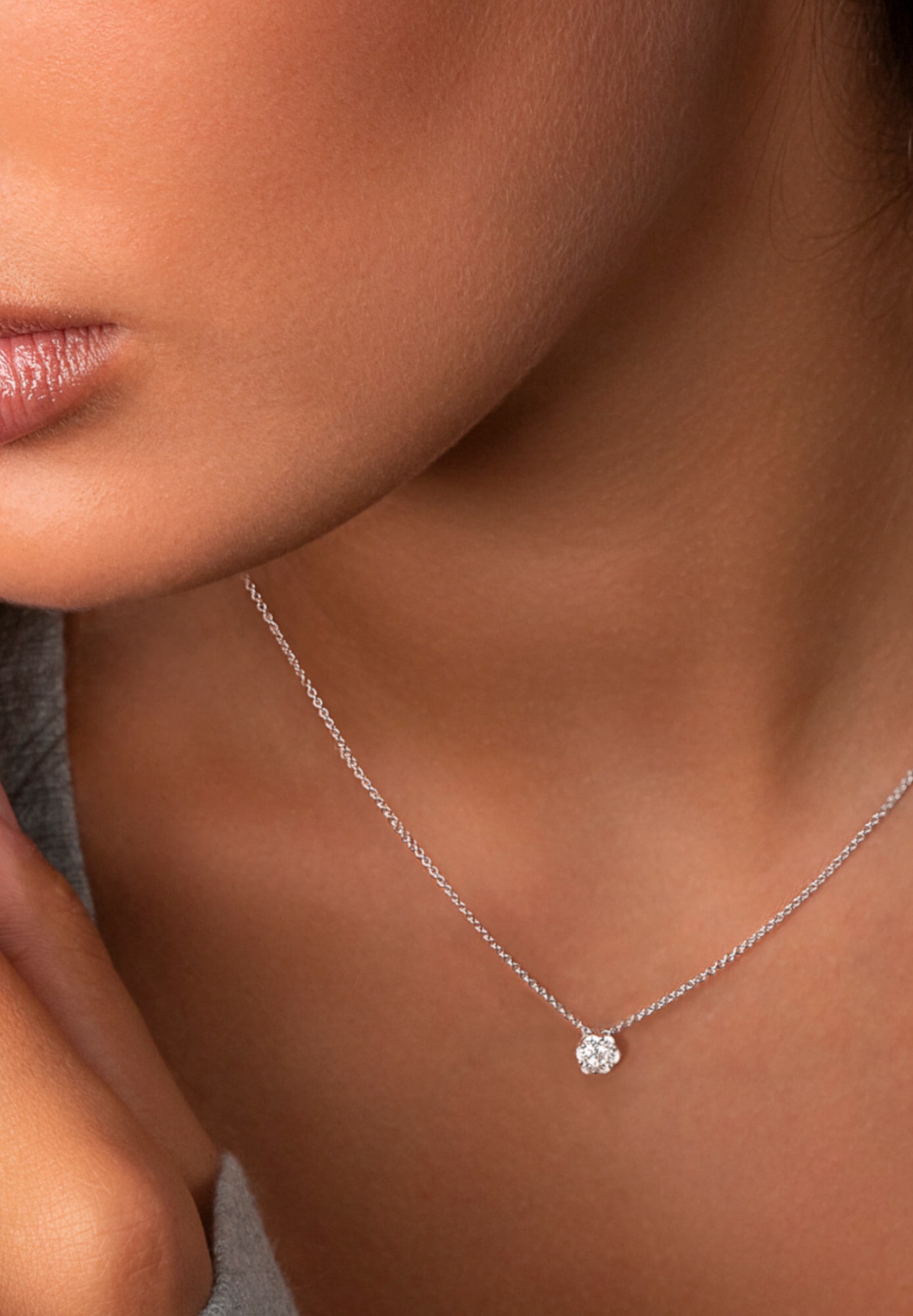 ONE ELEMENT Kettenanhänger »0.25 ct Diamant Brillant Anhänger aus 585 Weißgold«