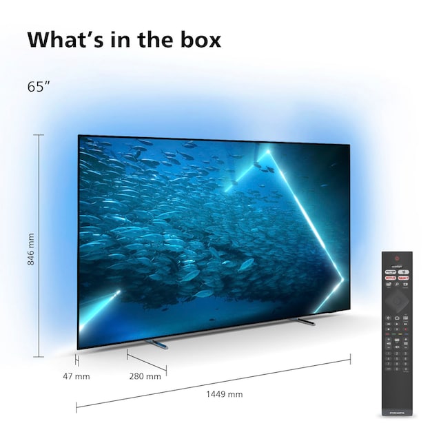 Philips OLED-Fernseher »65OLED707/12«, 164 cm/65 Zoll, 4K Ultra HD, Smart-TV -Android TV ➥ 3 Jahre XXL Garantie | UNIVERSAL