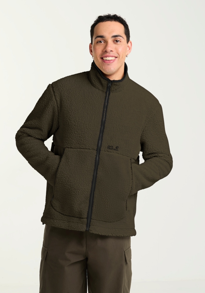 Jack Wolfskin Fleecejacke »STONE LITE JKT M« Sherpa-Fleecejacke, weich, wärmend