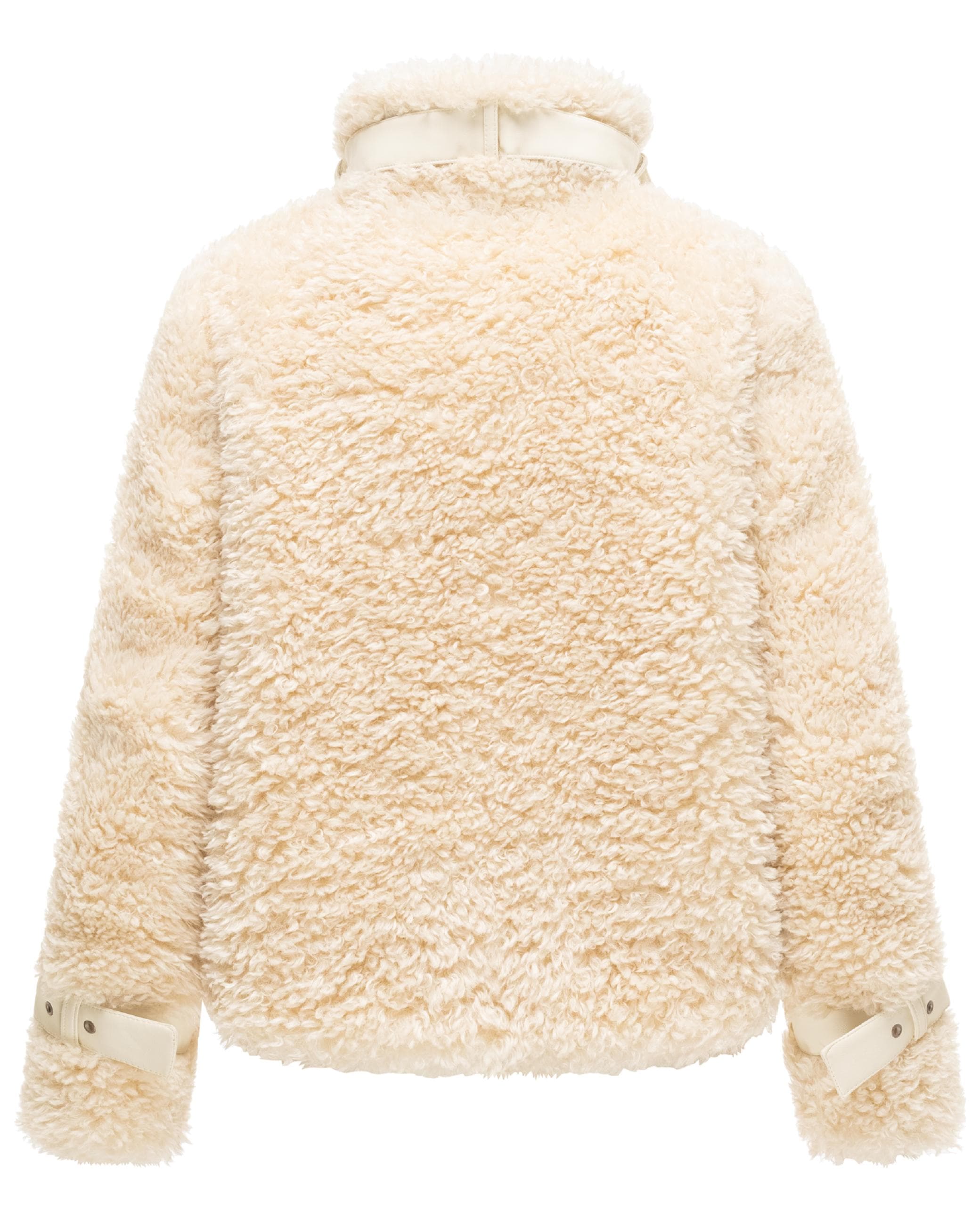 Navahoo Plüschjacke »Plüschjacke Wuschelwonne 14« Teddy Jacke mit Kustleder-Details