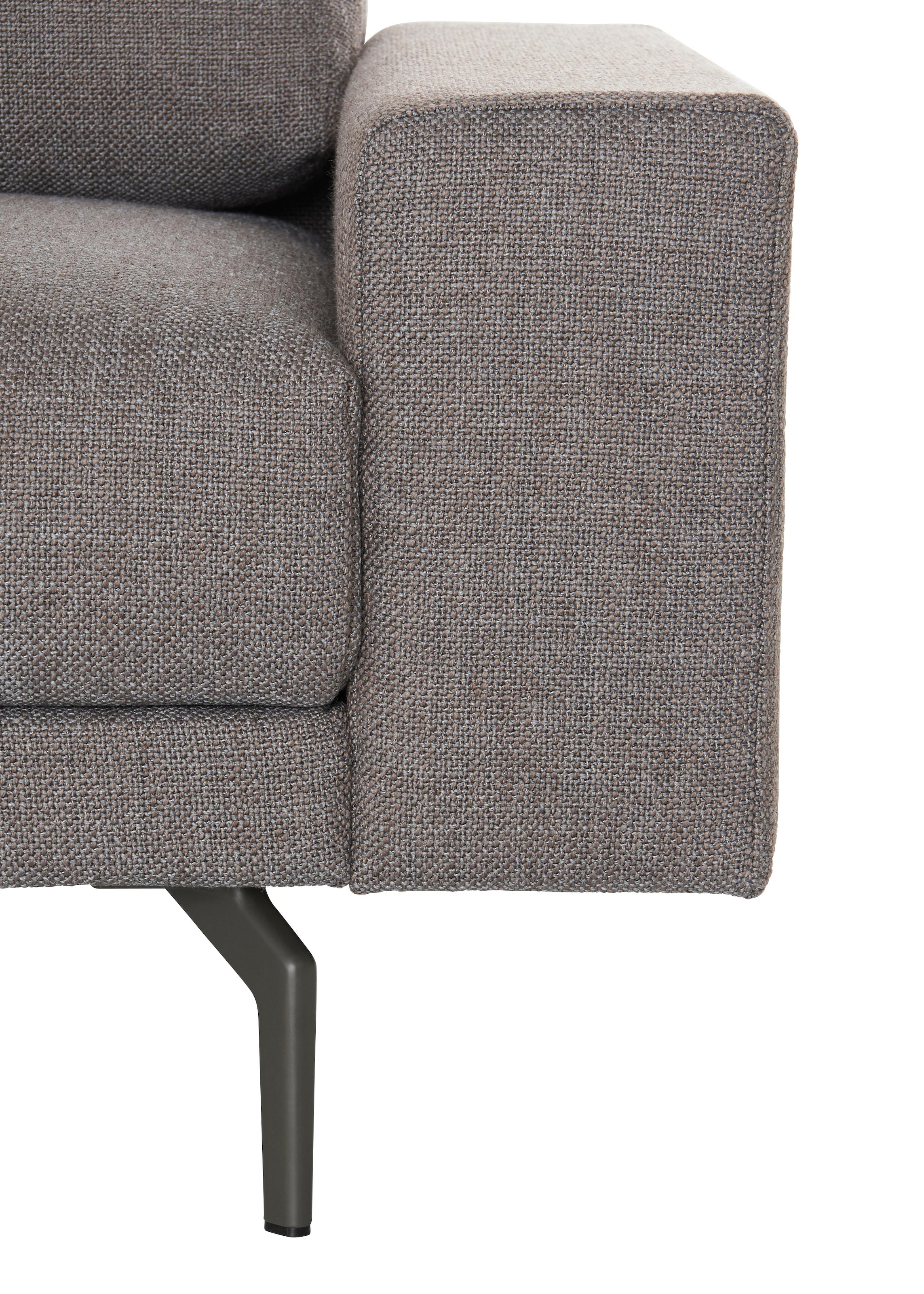 Creation BY ROLF BENZ Ecksofa »CR.450, Designecksofa, Polsterecke, L-Form« Armlehne breit und niedrig, Alugussfüße in umbragrau, Breite 294 cm