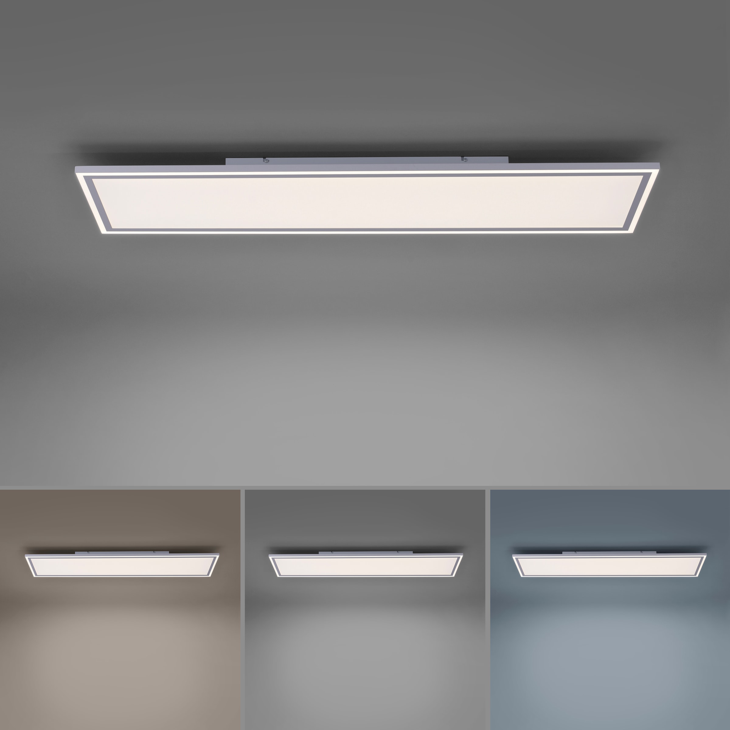 JUST LIGHT LED Deckenleuchte »EDGING«, 2 flammig, Leuchtmittel LED-Board-LED-Board | LED fest integriert, dimmbar über Fernbedienung