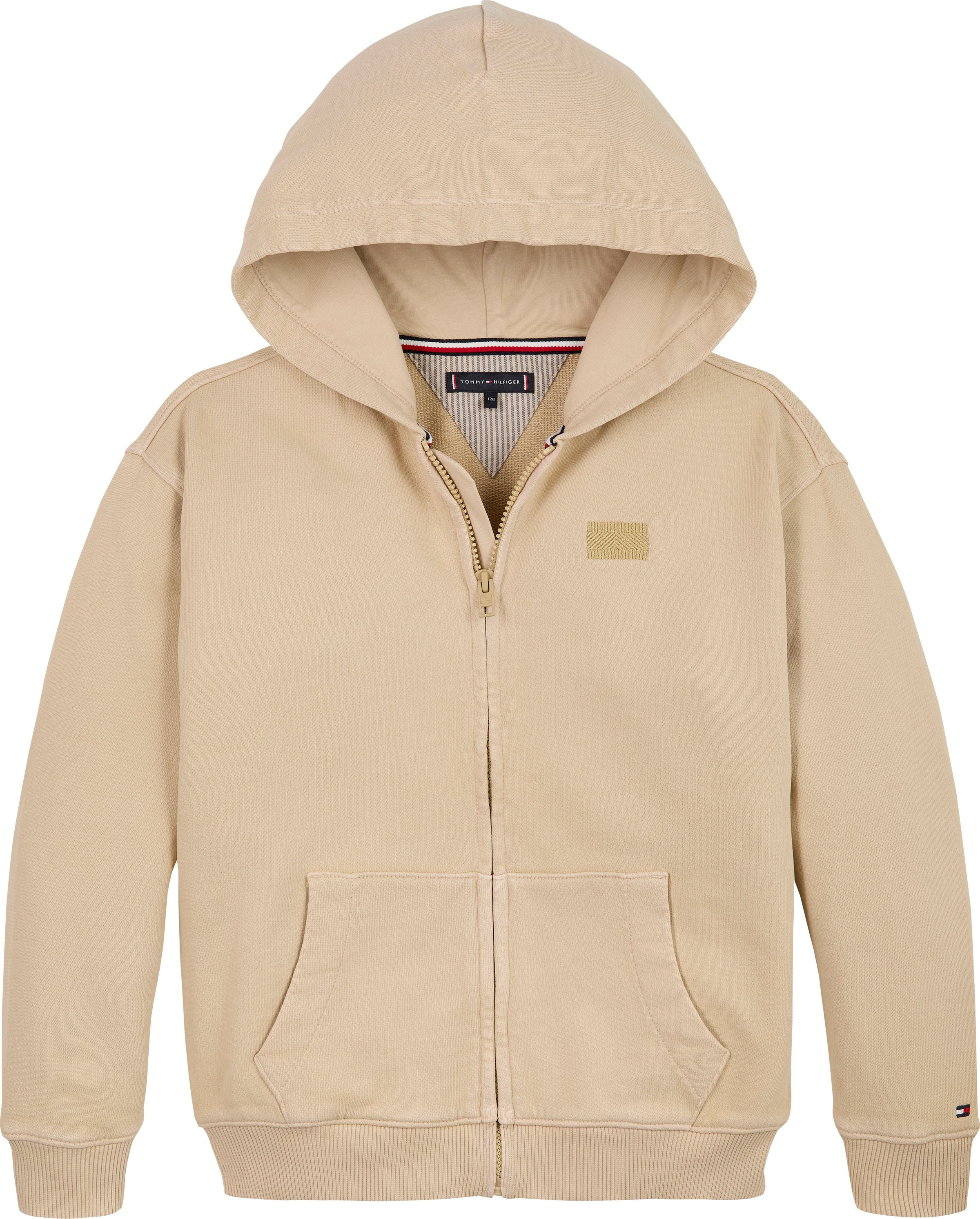 Tommy Hilfiger Kapuzensweatjacke »TONAL FLAG EMB ZIP HOODIE«, für Kinder bis 16 Jahre, mit Kapuze