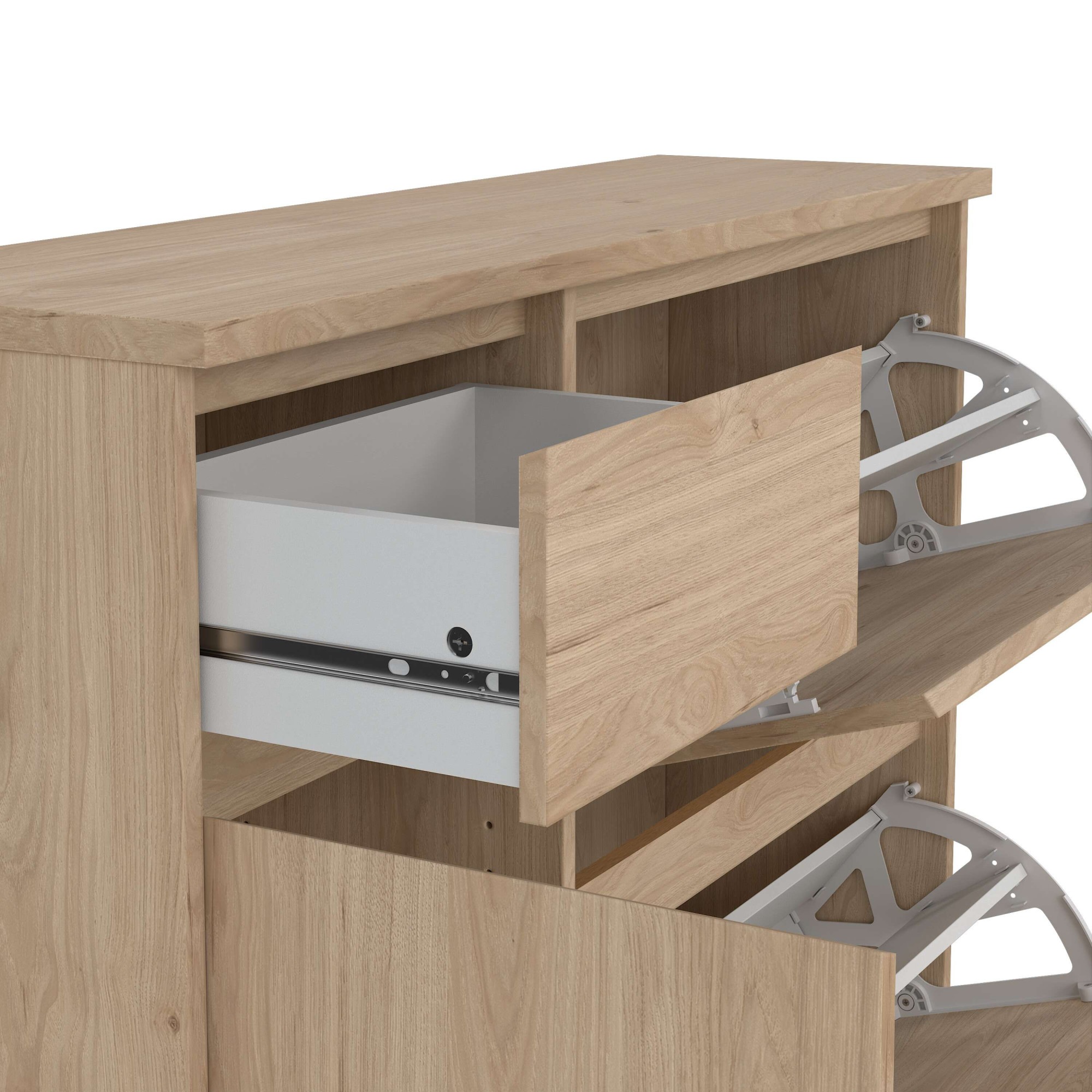 INOSIGN Schuhschrank »Naia Schuhaufbewahrung, Schuhkommode, Schuhregal, Modernes Design«, mit 2 Klappen und 1 Tür und 1 Schublade, Praktisch, Breite 109 cm