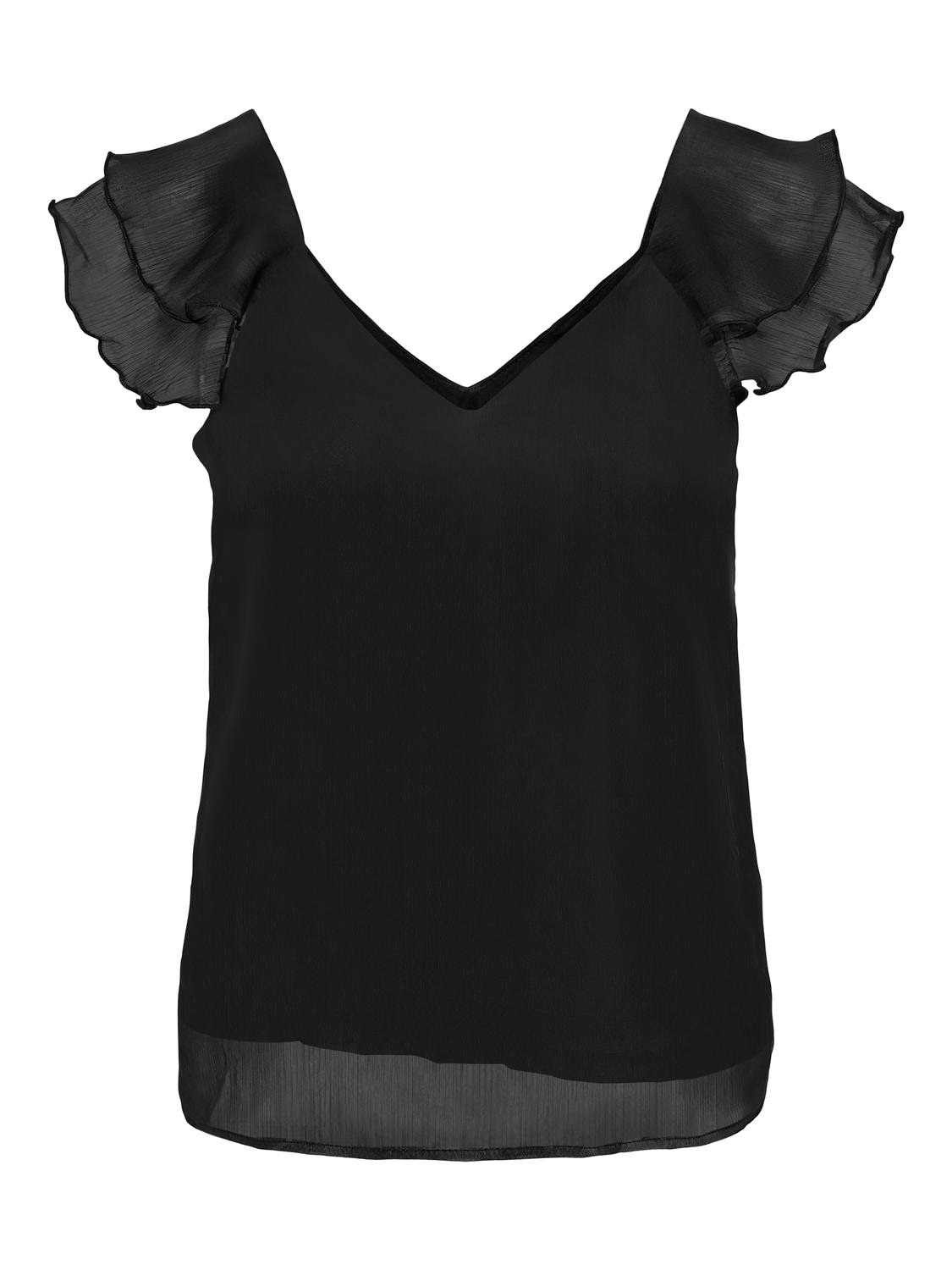 ONLY Blusenshirt »ONLASTA LIFE CAPSLEEVE V-NECK TOP PTM«