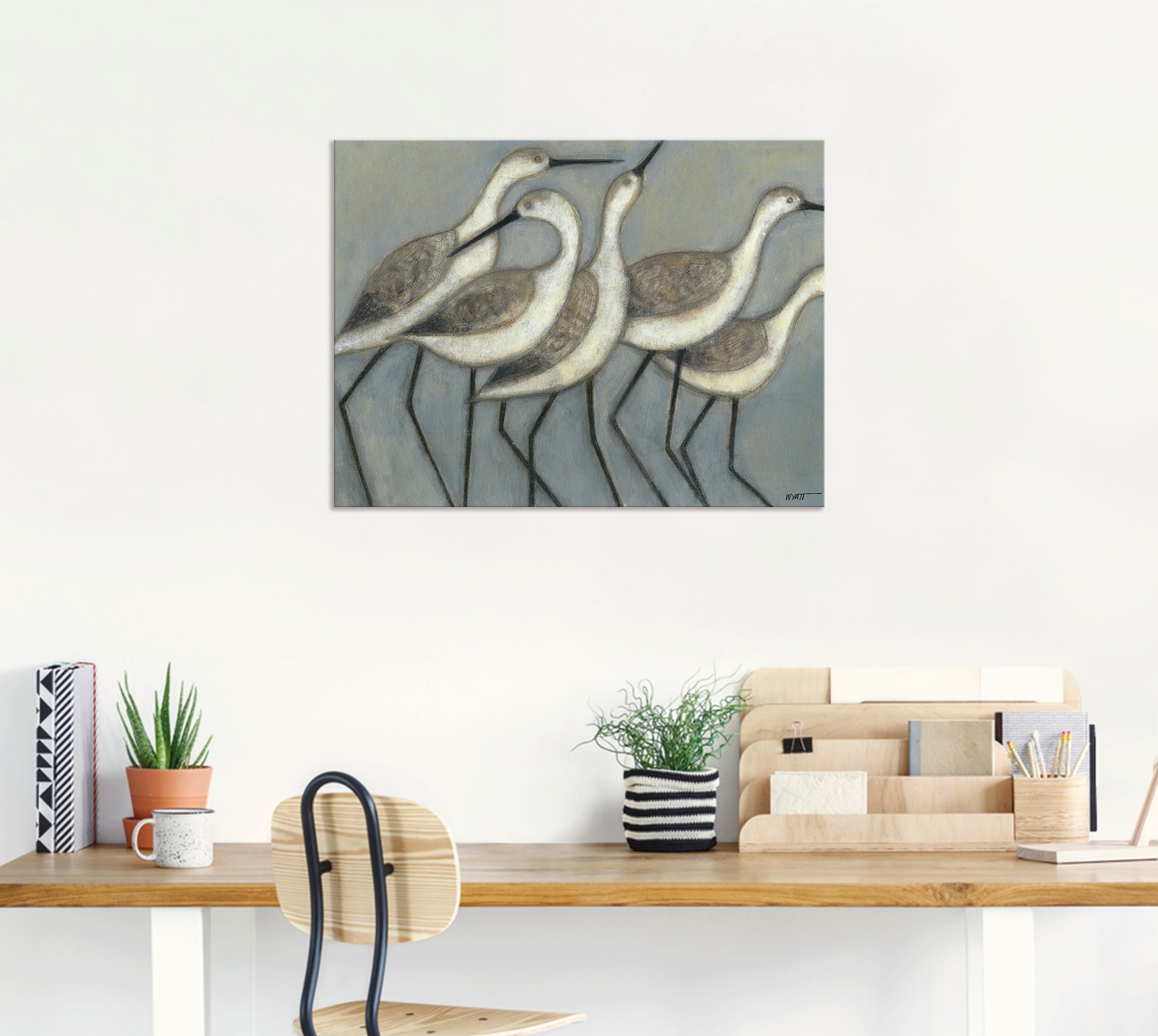 Artland Alu-Dibond-Druck »Küstenvögel II« Vögel 1 Stk. tlg. für Innen- und Außenbereich geeignet, Outdoorbild