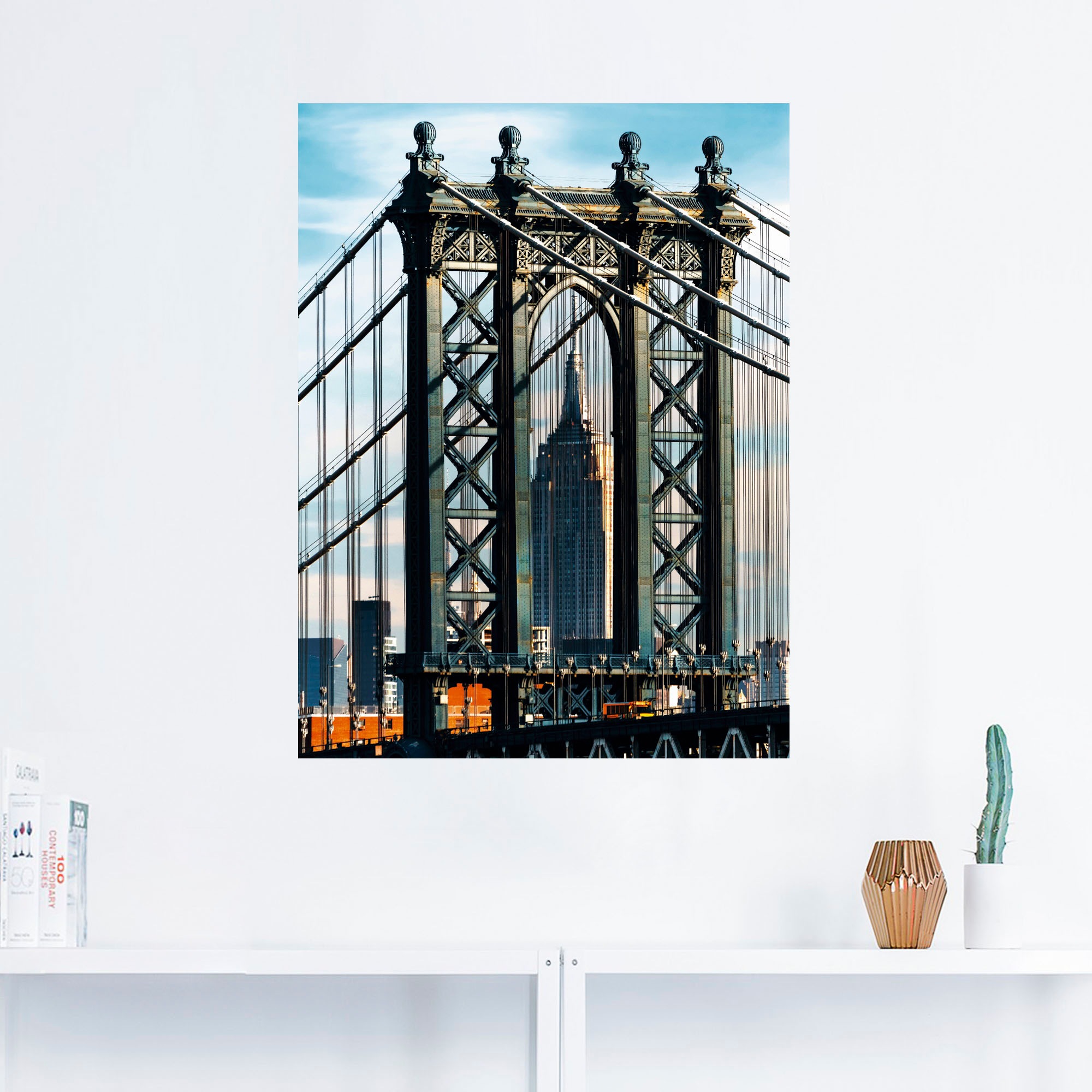Artland Wandbild »New York Manhattan Bridge«, Brücken, (1 St.), als Leinwandbild, Wandaufkleber in verschied. Größen
