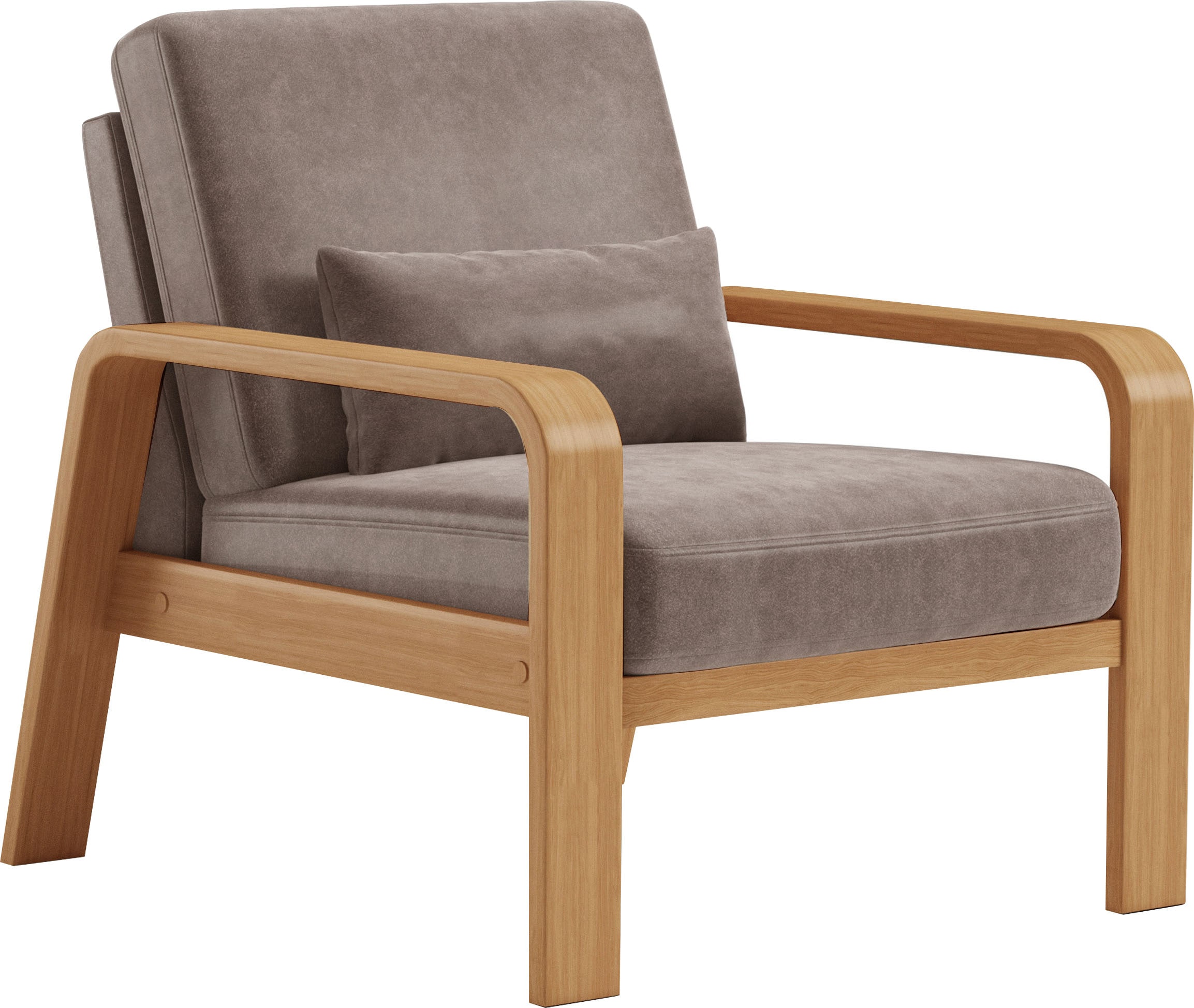 sit&more Sessel »Kolding«, Armlehnen aus eichefarbigem Buchenholz, verschiedene Bezüge und Farben