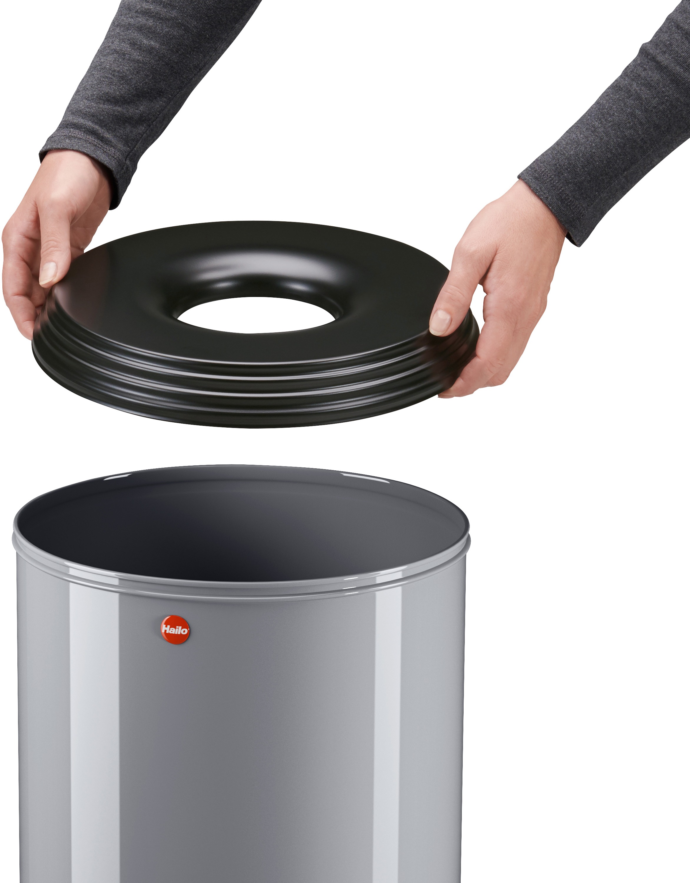 Hailo Mülleimer »ProfiLine Safe XL«, 1 Behälter, 45 Liter, Stahlblech, feuersicherer Papierkorb, Made in Germany