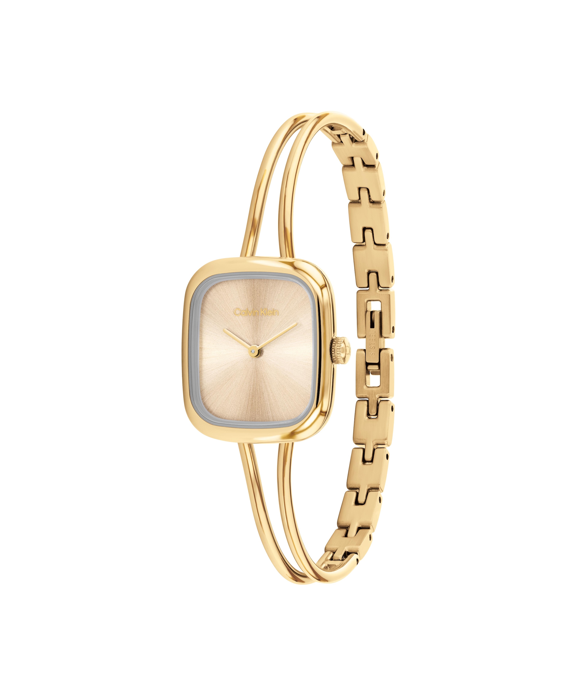 Calvin Klein Quarzuhr »CK ADORE BANGLE« Armbanduhr, Damenuhr, Edelstahlarmband, analog