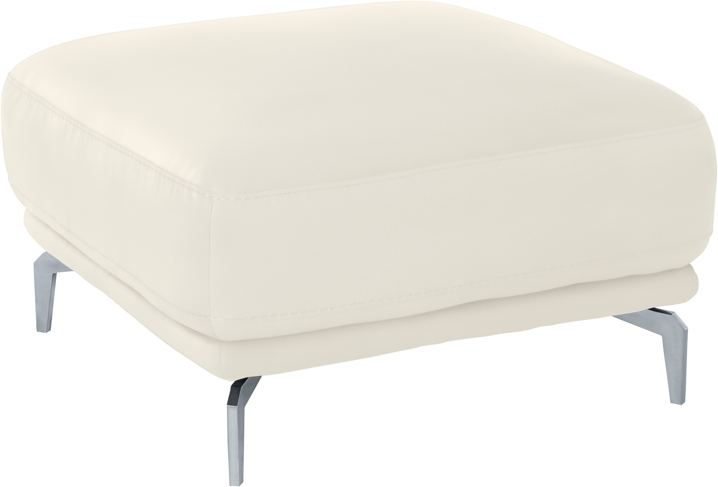 W.SCHILLIG Hocker »montanaa«, mit Metallfüßen in Silber matt, Breite 71 cm