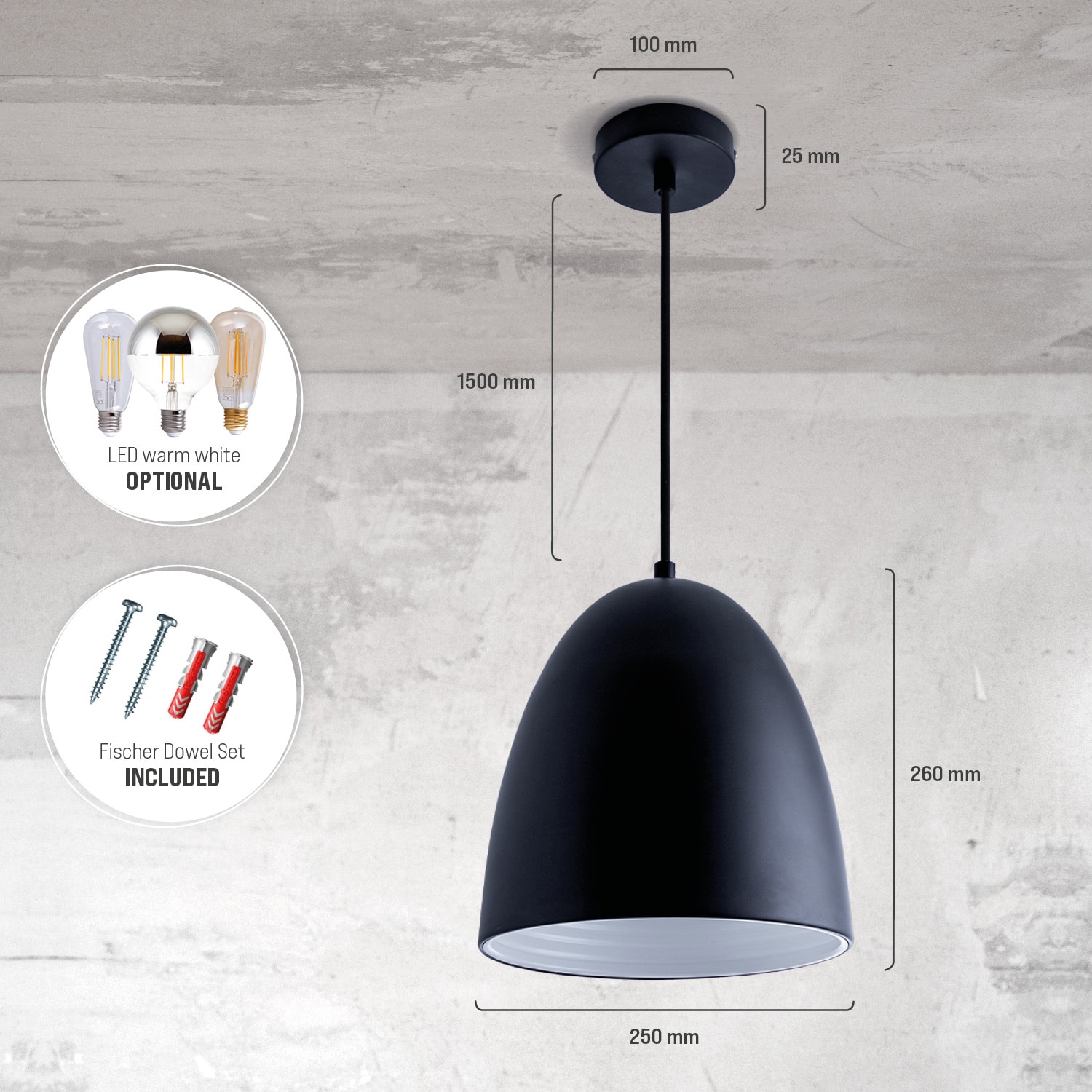 Paco Home Pendelleuchte »JACK«, 1 flammig, Leuchtmittel E27 | ohne Leuchtmittel, Küchenlampe Hängelampe Esszimmer Esstischlampe Innen Gold Weiß