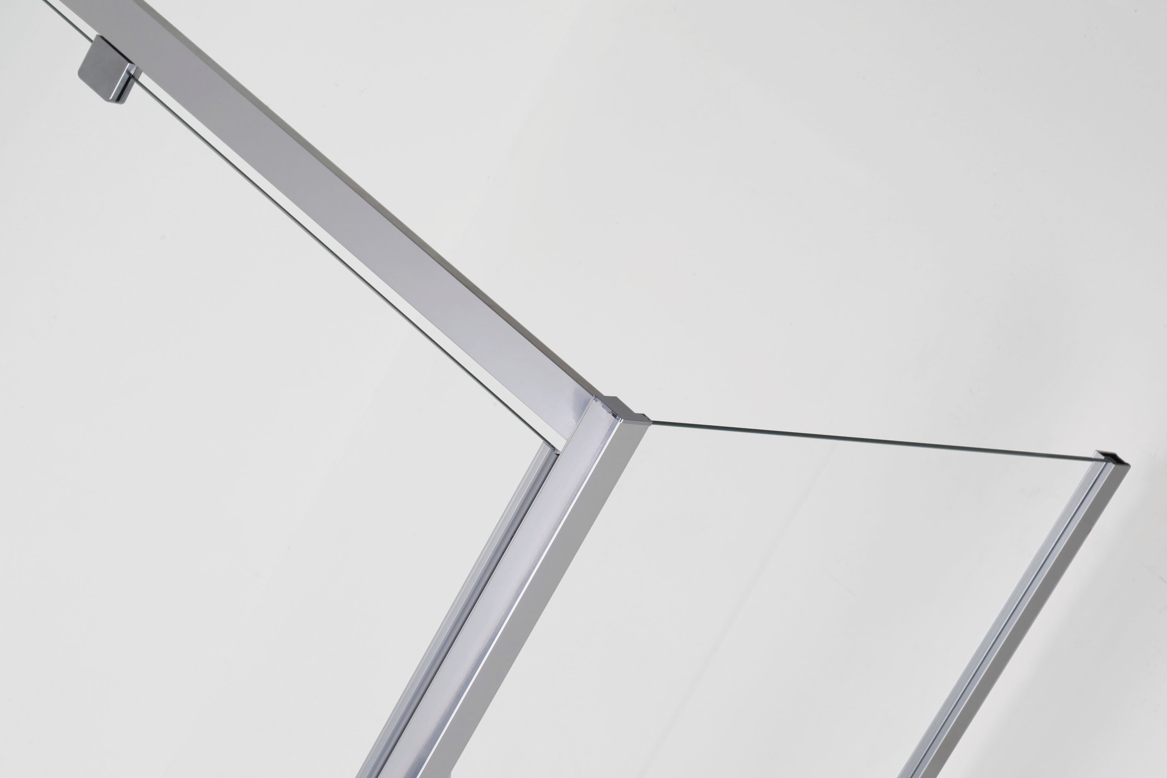 Sanotechnik Duschwand »Elite Chrom«, BxH: 90 x 195 cm, Fixglaselement mit Alu-Profil in Chrom