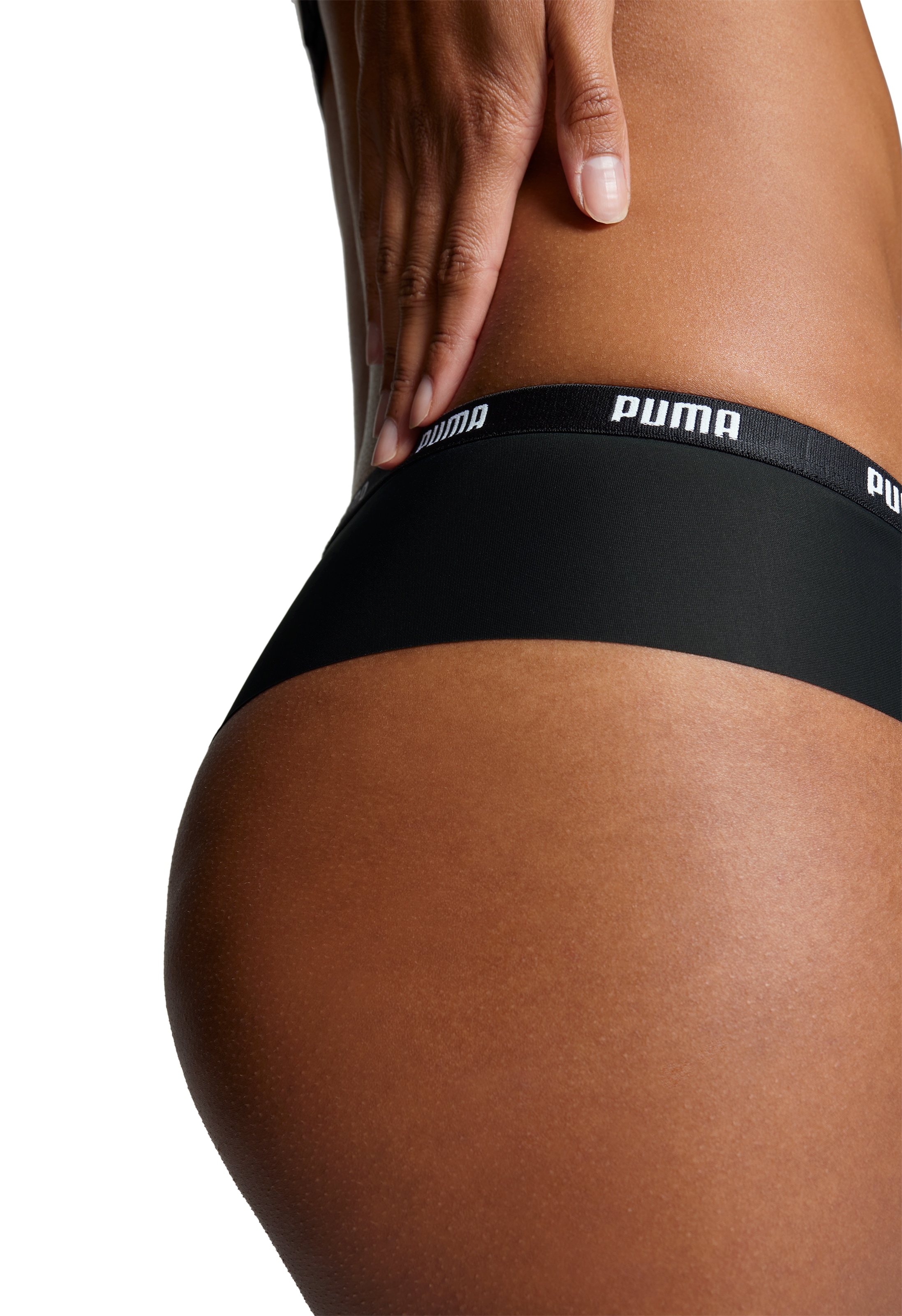 PUMA Brasilslip »PUMA WOMEN MICROFIBER BRAZILIAN 2P PACK«, (2er Pack), Mit Soft-Touch-Bund