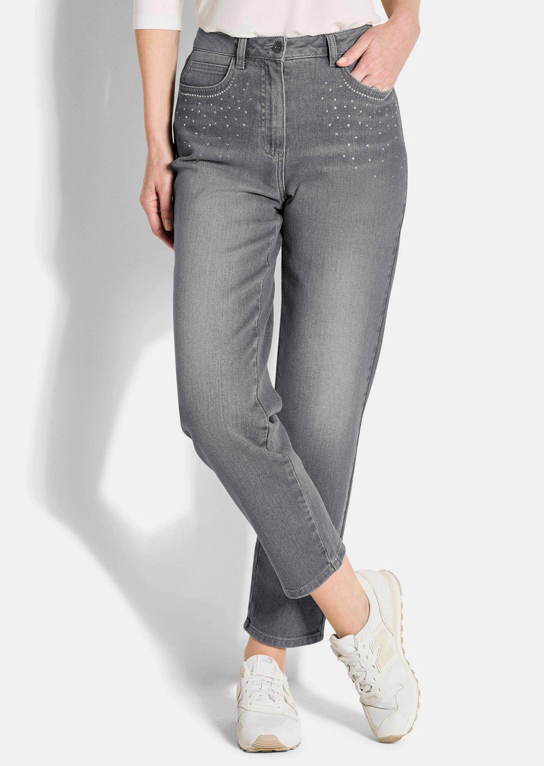 GOLDNER Stretch-Jeans »Kurzgröße Mom-Jeans SARA mit Formbund«