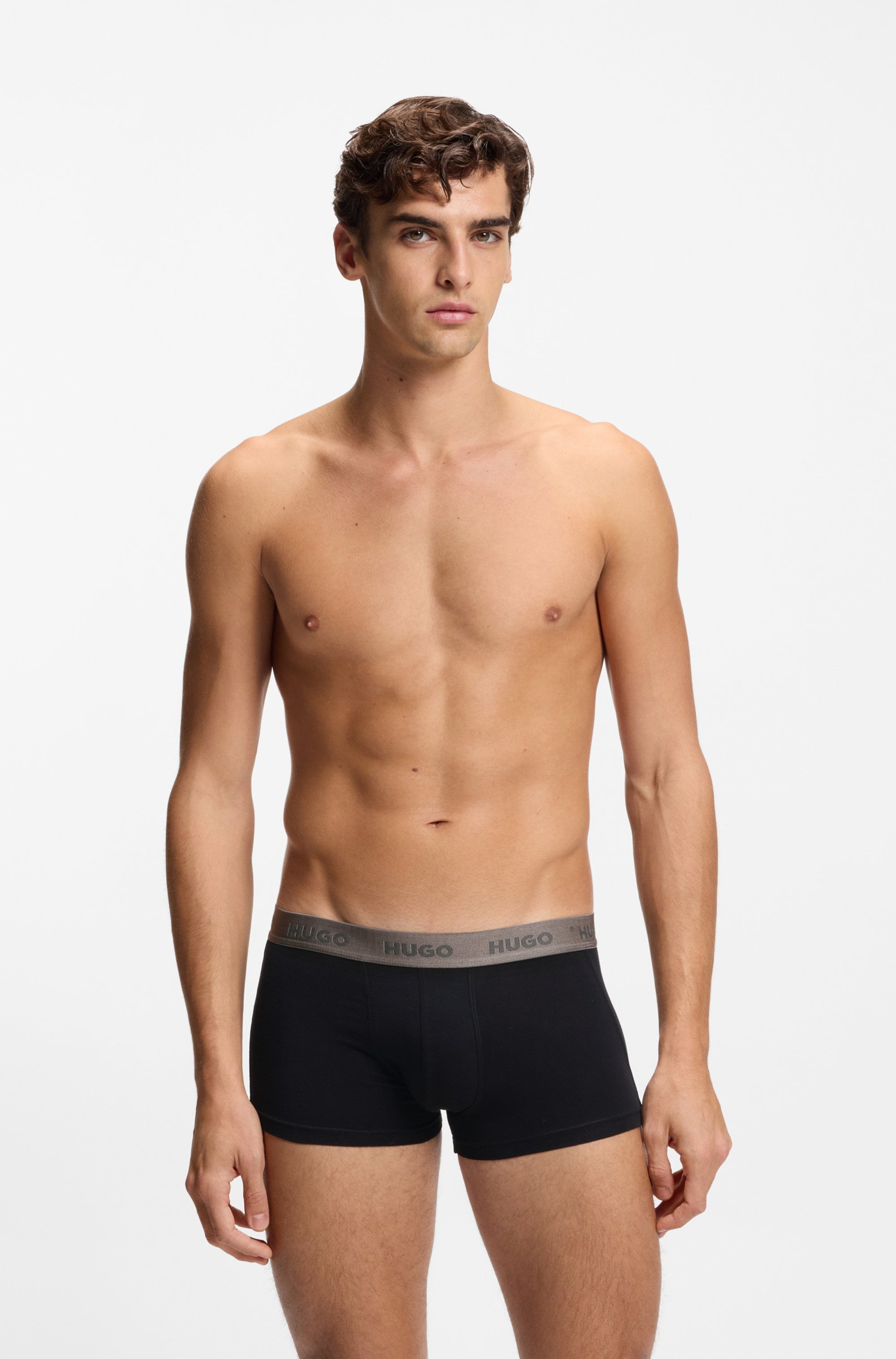 HUGO Underwear Trunk »TRUNK TRIPLET PACK« Packung, 3 Stk. mit Logoschriftzug auf dem Bund